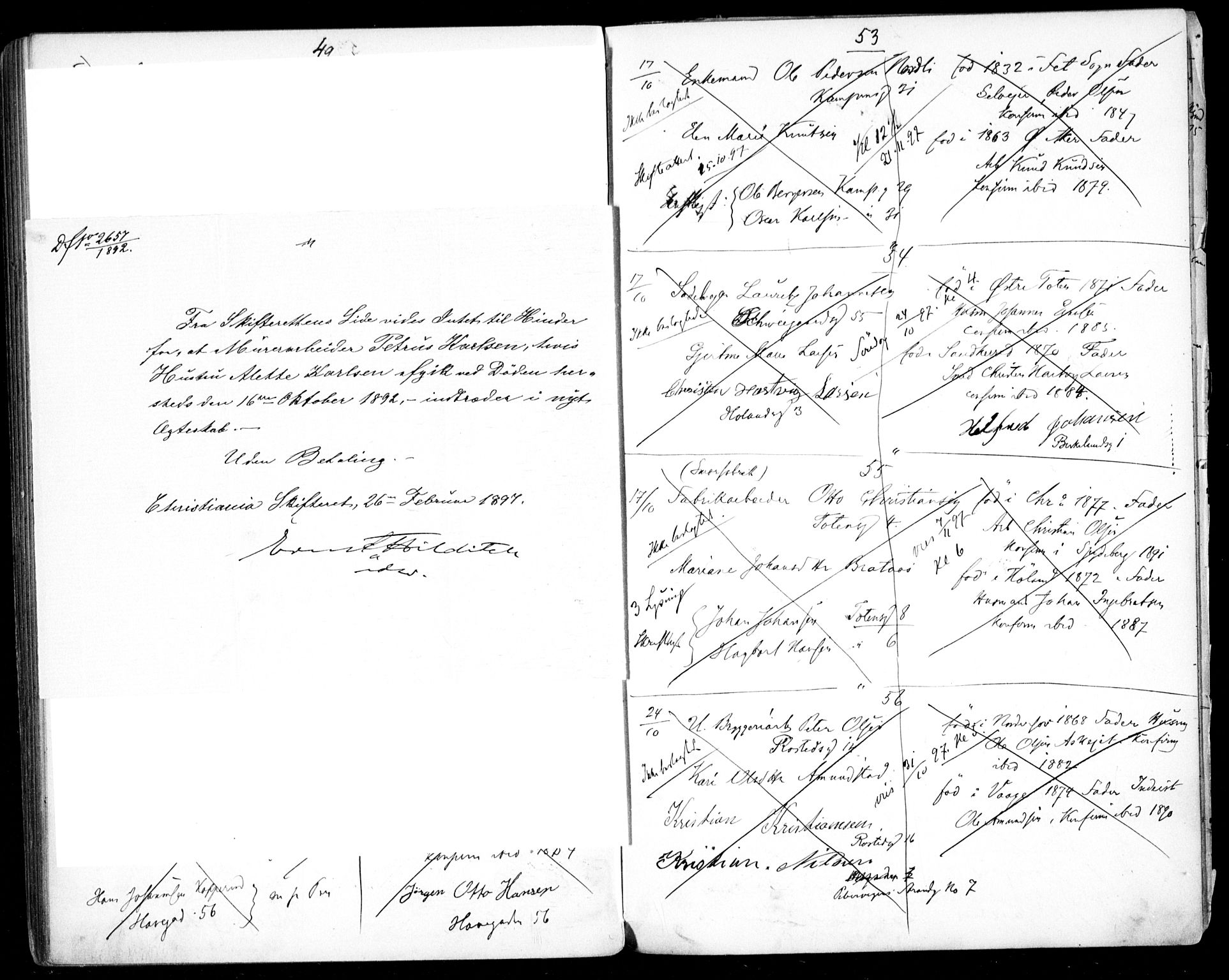 Kampen prestekontor Kirkebøker, SAO/A-10853/H/Ha/L0001: Banns register no. 1, 1890-1899