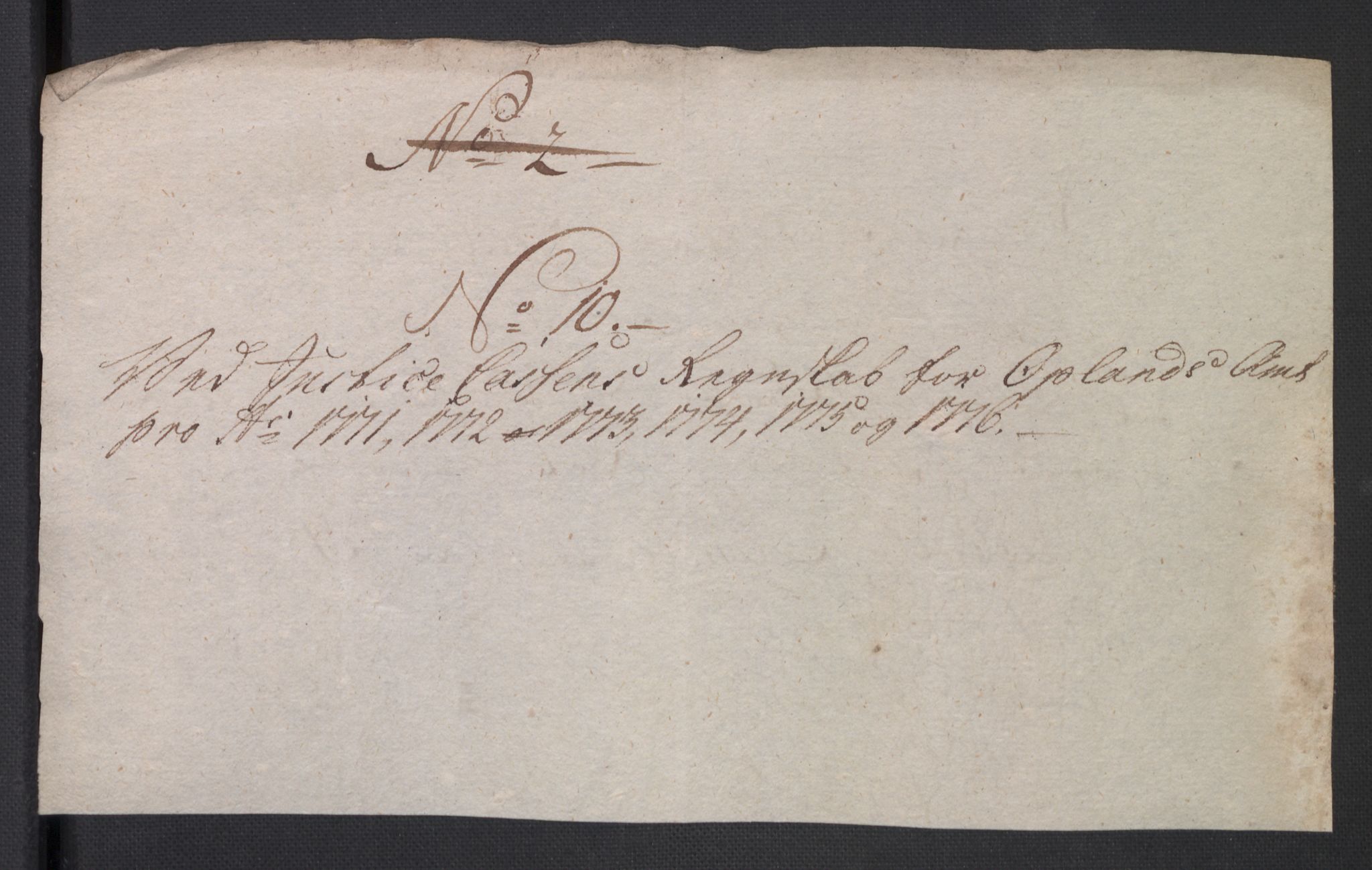 Rentekammeret inntil 1814, Reviderte regnskaper, Mindre regnskaper, AV/RA-EA-4068/Rb/L0014: Opplands amt, 1771-1779, p. 189