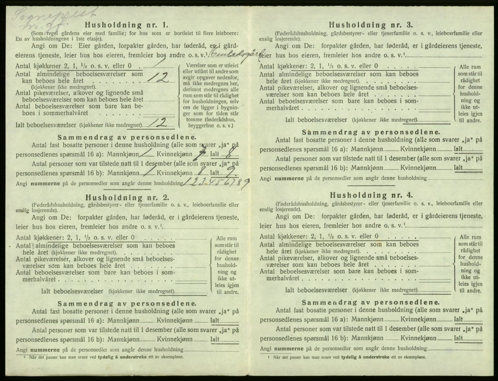 SAB, 1920 census for Tysnes, 1920, p. 988