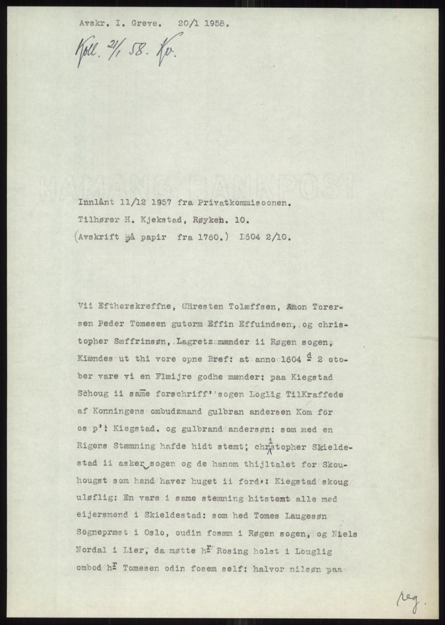 Samlinger til kildeutgivelse, Diplomavskriftsamlingen, AV/RA-EA-4053/H/Ha, p. 2060