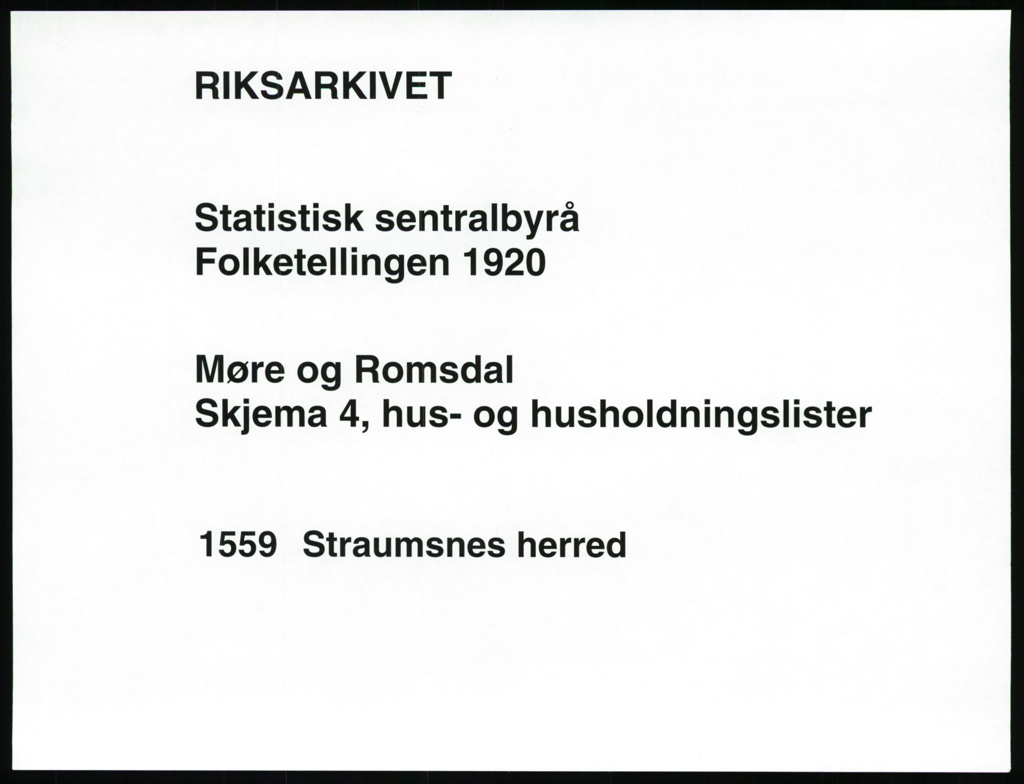 SAT, 1920 census for Straumsnes, 1920, p. 31