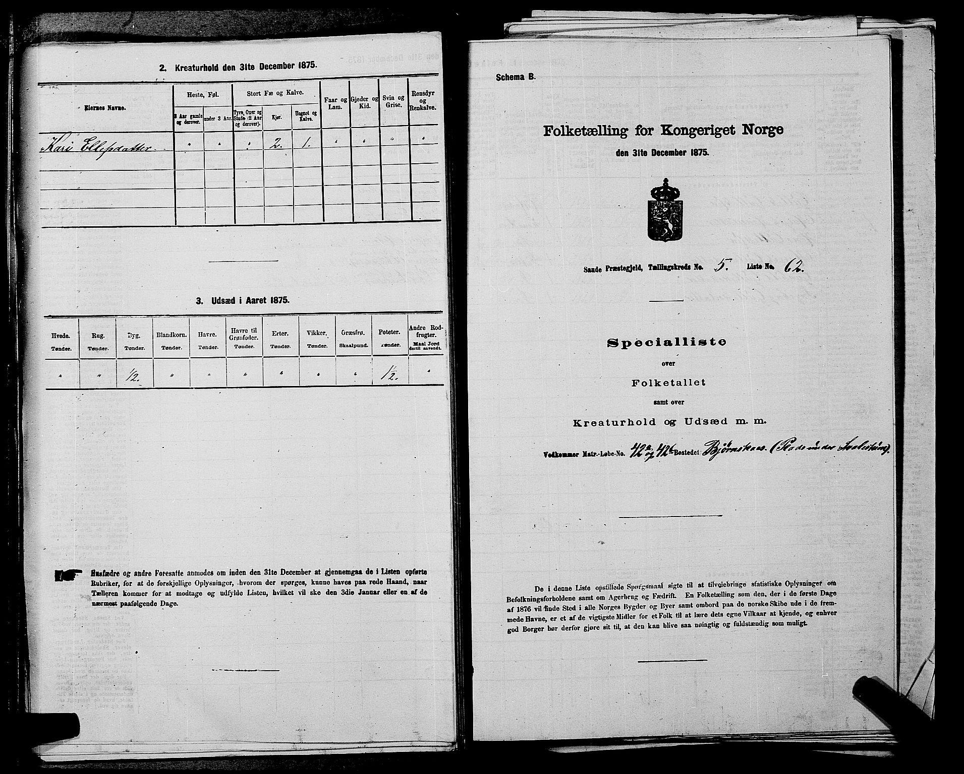 SAKO, 1875 census for 0822P Sauherad, 1875, p. 676