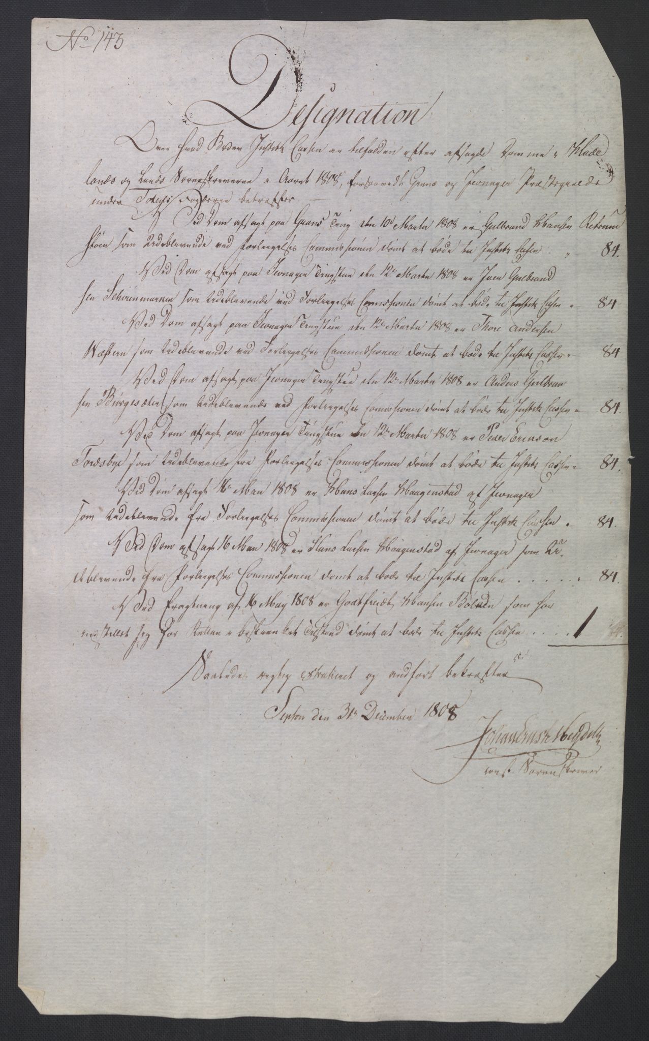 Rentekammeret inntil 1814, Reviderte regnskaper, Fogderegnskap, AV/RA-EA-4092/R19/L1396: Fogderegnskap Toten, Hadeland og Vardal, 1808, p. 545