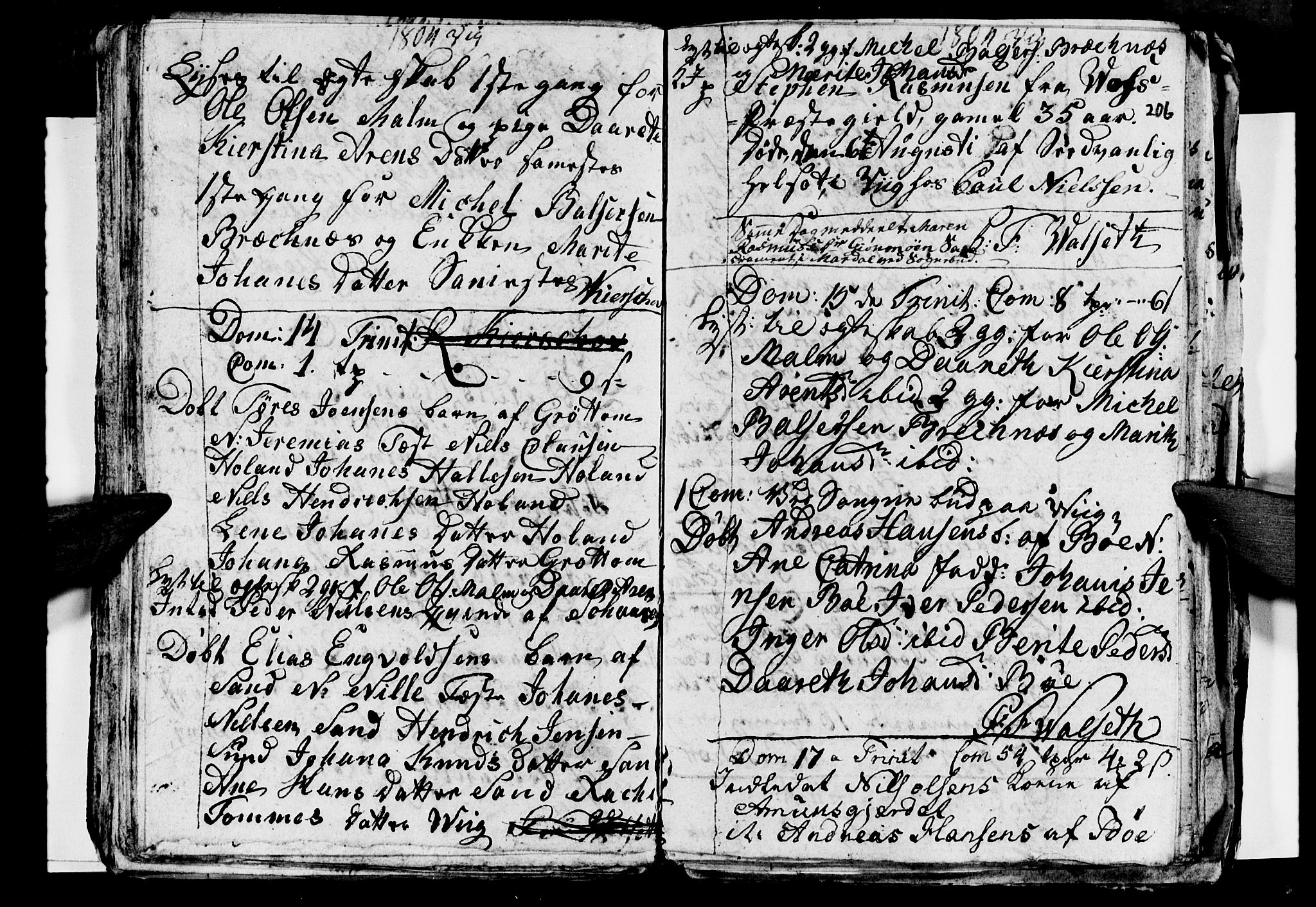 Ministerialprotokoller, klokkerbøker og fødselsregistre - Nordland, AV/SAT-A-1459/812/L0184: Parish register (copy) no. 812C02, 1793-1809, p. 206