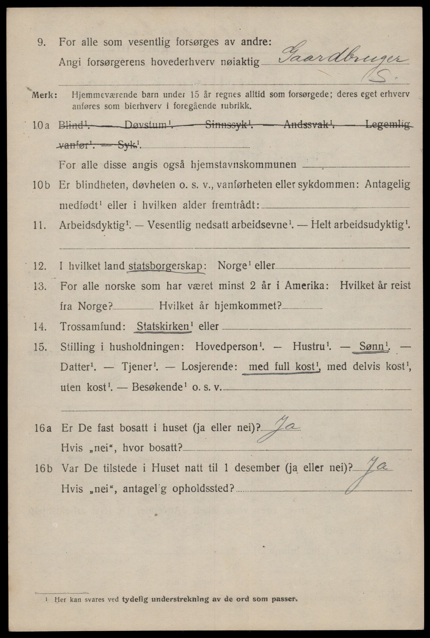 SAT, 1920 census for Trondheim, 1920, p. 32919