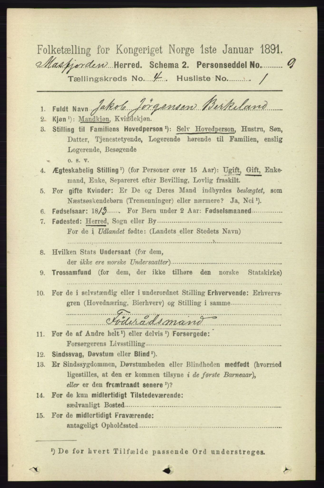 RA, 1891 census for 1266 Masfjorden, 1891, p. 746