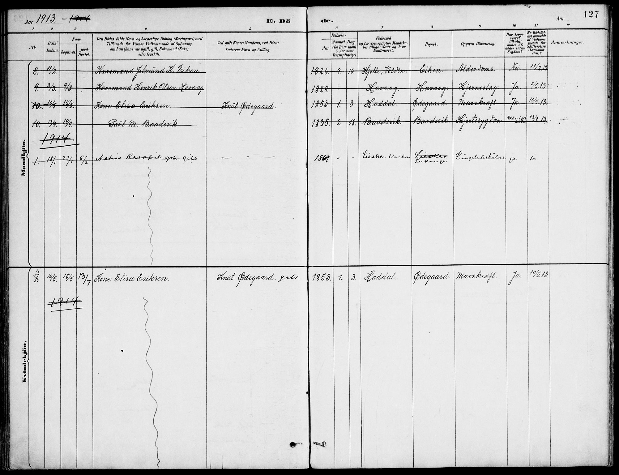 Ministerialprotokoller, klokkerbøker og fødselsregistre - Møre og Romsdal, AV/SAT-A-1454/508/L0095: Parish register (official) no. 508A02, 1887-1920, p. 127