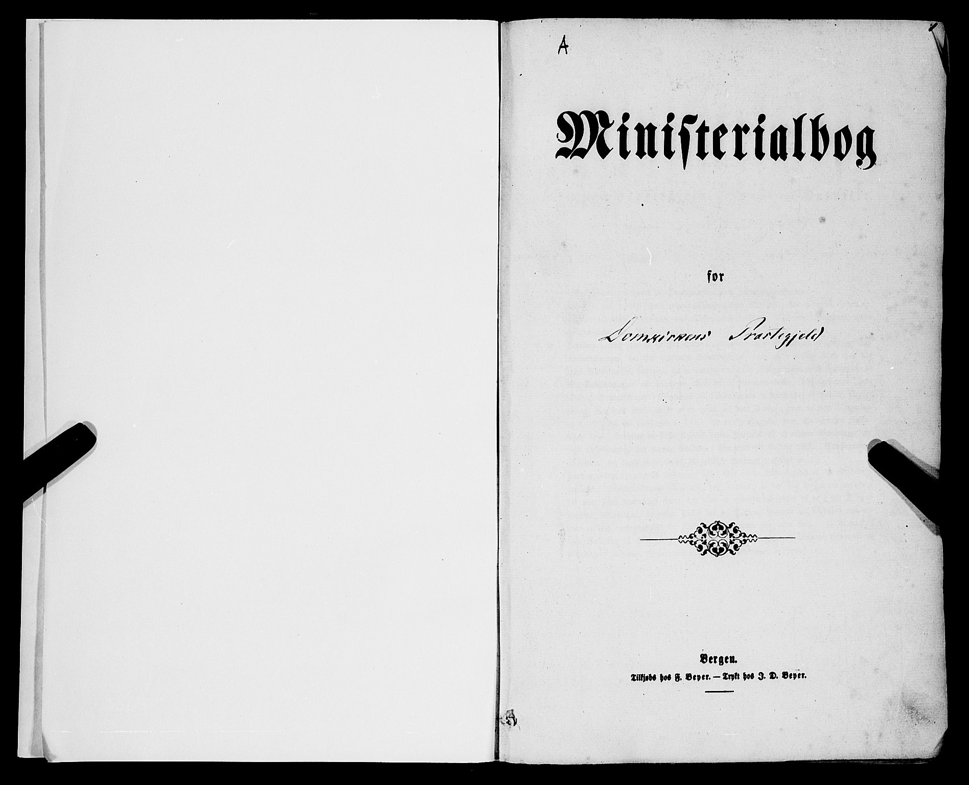 Domkirken sokneprestembete, SAB/A-74801/H/Haa/L0021: Parish register (official) no. B 4, 1859-1871, p. 1
