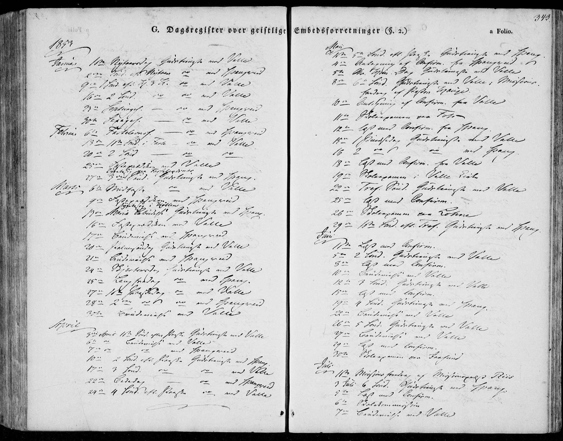 Sør-Audnedal sokneprestkontor, AV/SAK-1111-0039/F/Fa/Fab/L0006: Parish register (official) no. A 6, 1829-1855, p. 343