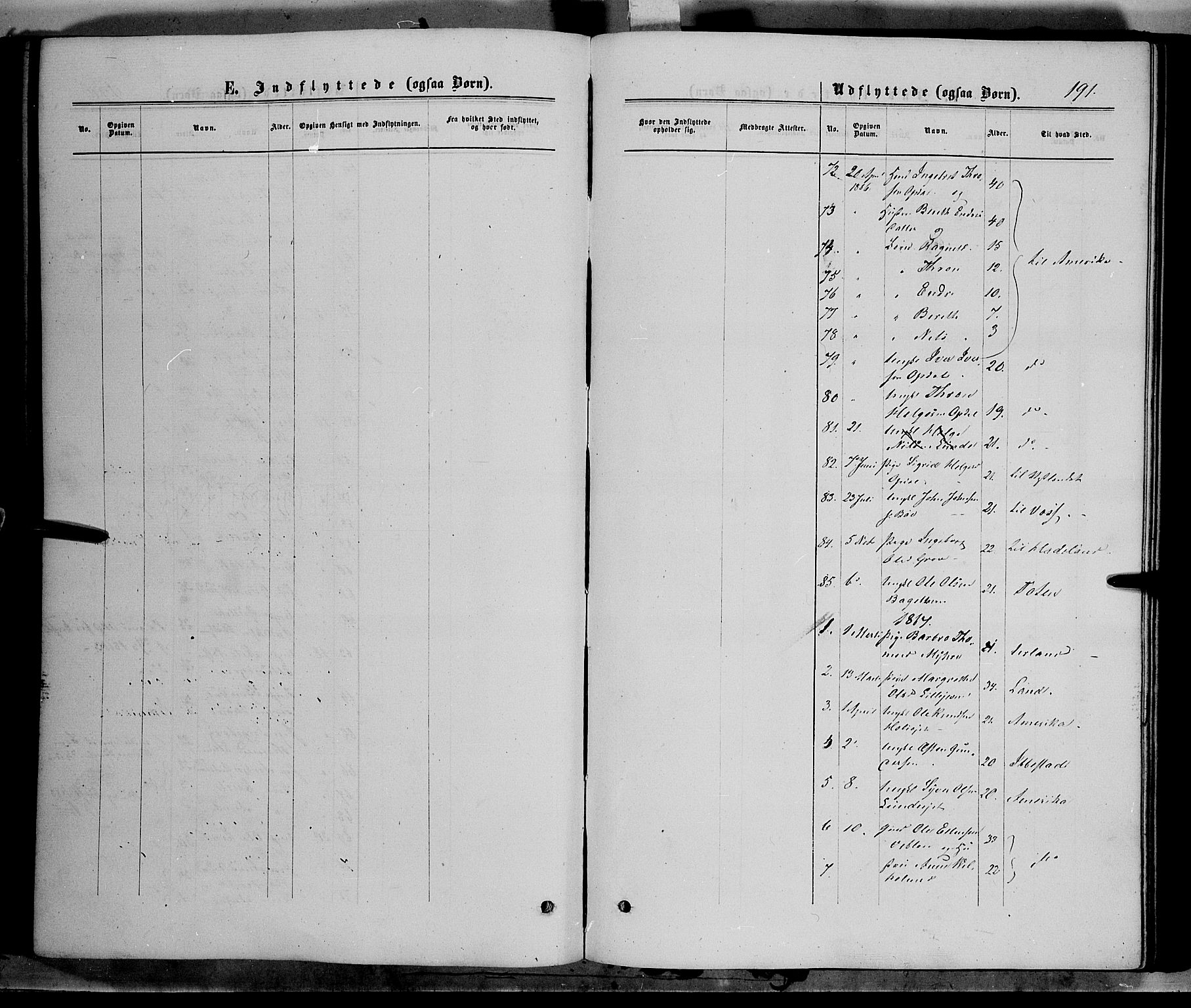 Vang prestekontor, Valdres, SAH/PREST-140/H/Ha/L0007: Parish register (official) no. 7, 1865-1881, p. 191