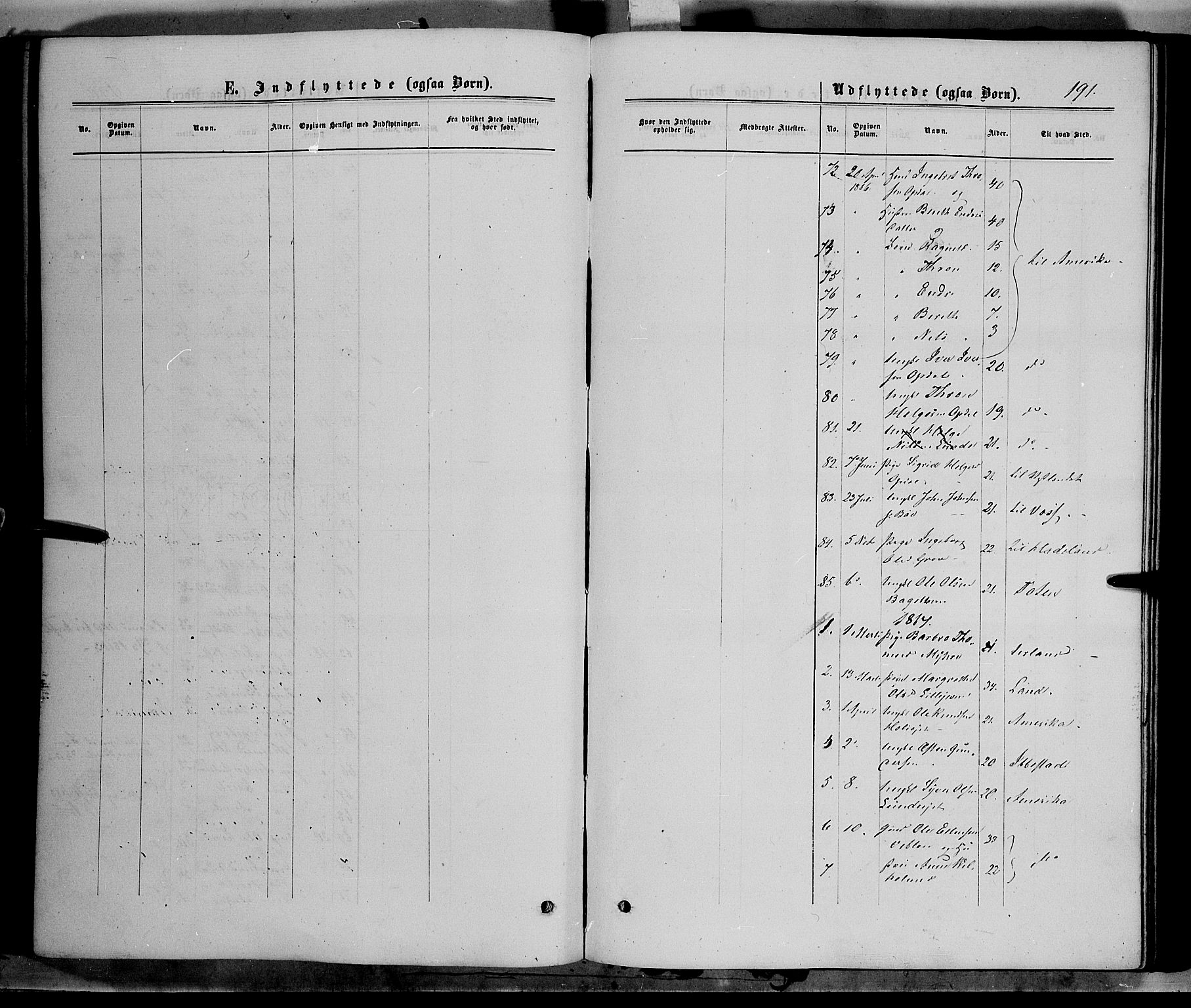 Vang prestekontor, Valdres, AV/SAH-PREST-140/H/Ha/L0007: Parish register (official) no. 7, 1865-1881, p. 191