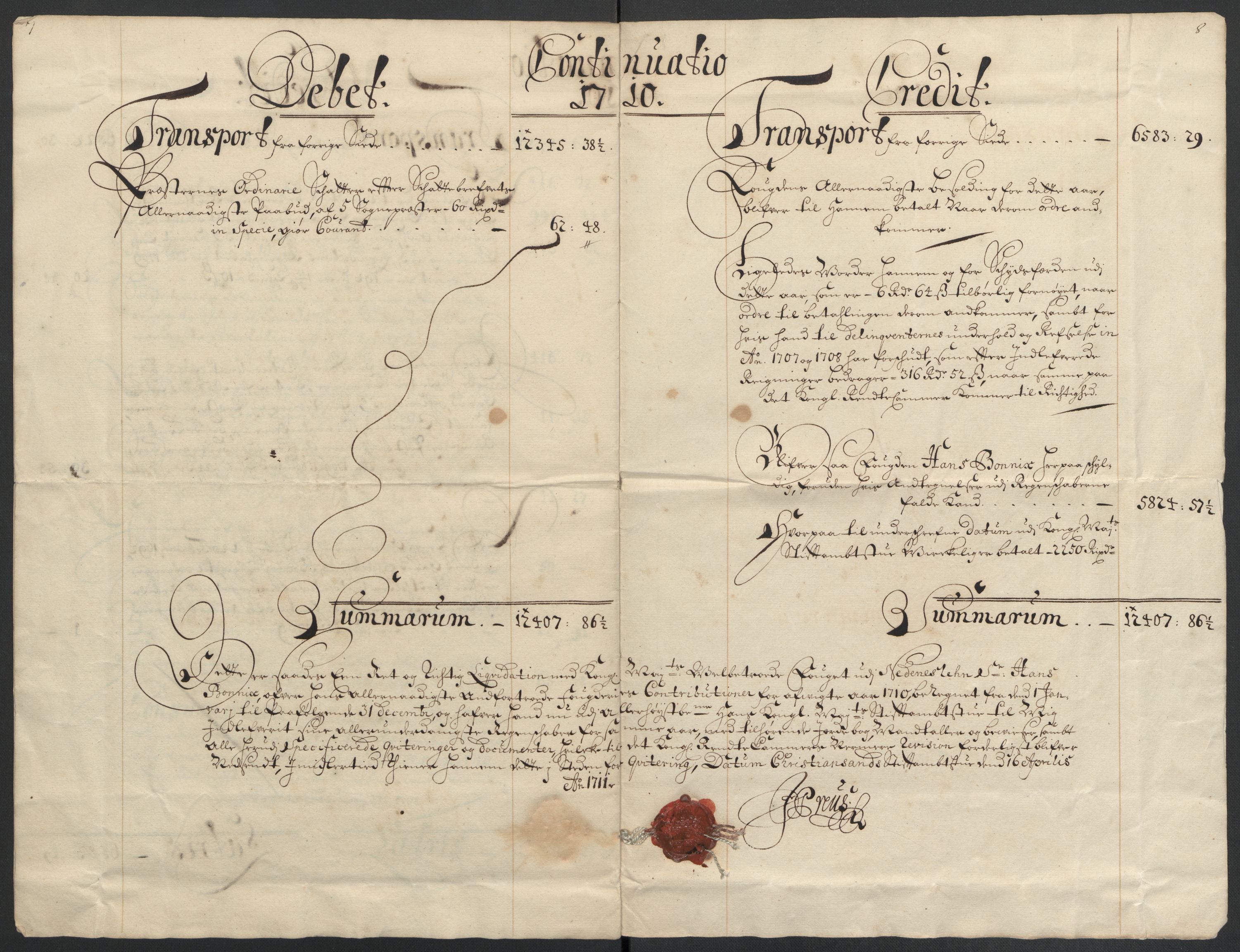 Rentekammeret inntil 1814, Reviderte regnskaper, Fogderegnskap, AV/RA-EA-4092/R39/L2319: Fogderegnskap Nedenes, 1710-1711, p. 11