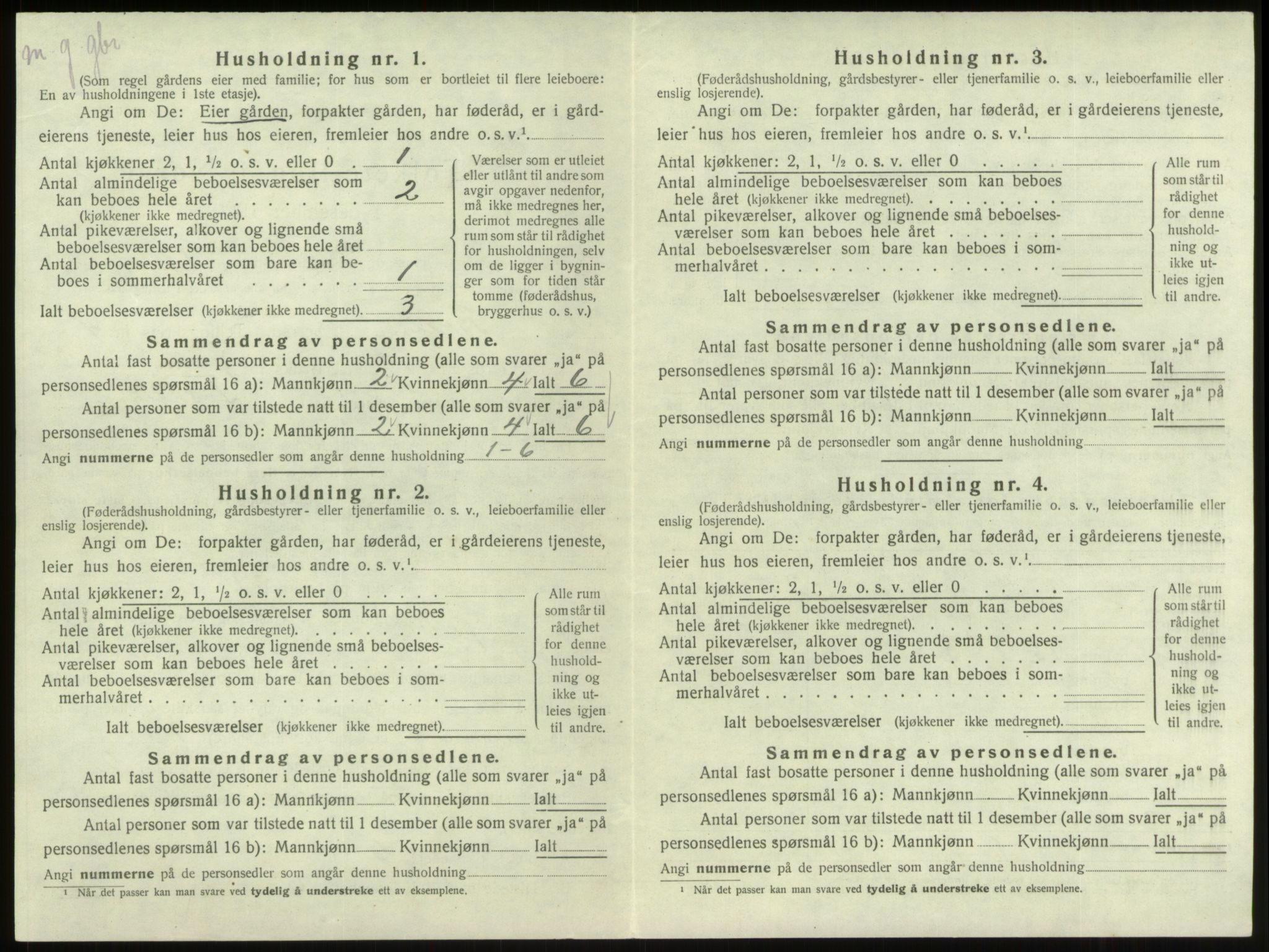 SAB, 1920 census for Breim, 1920, p. 361