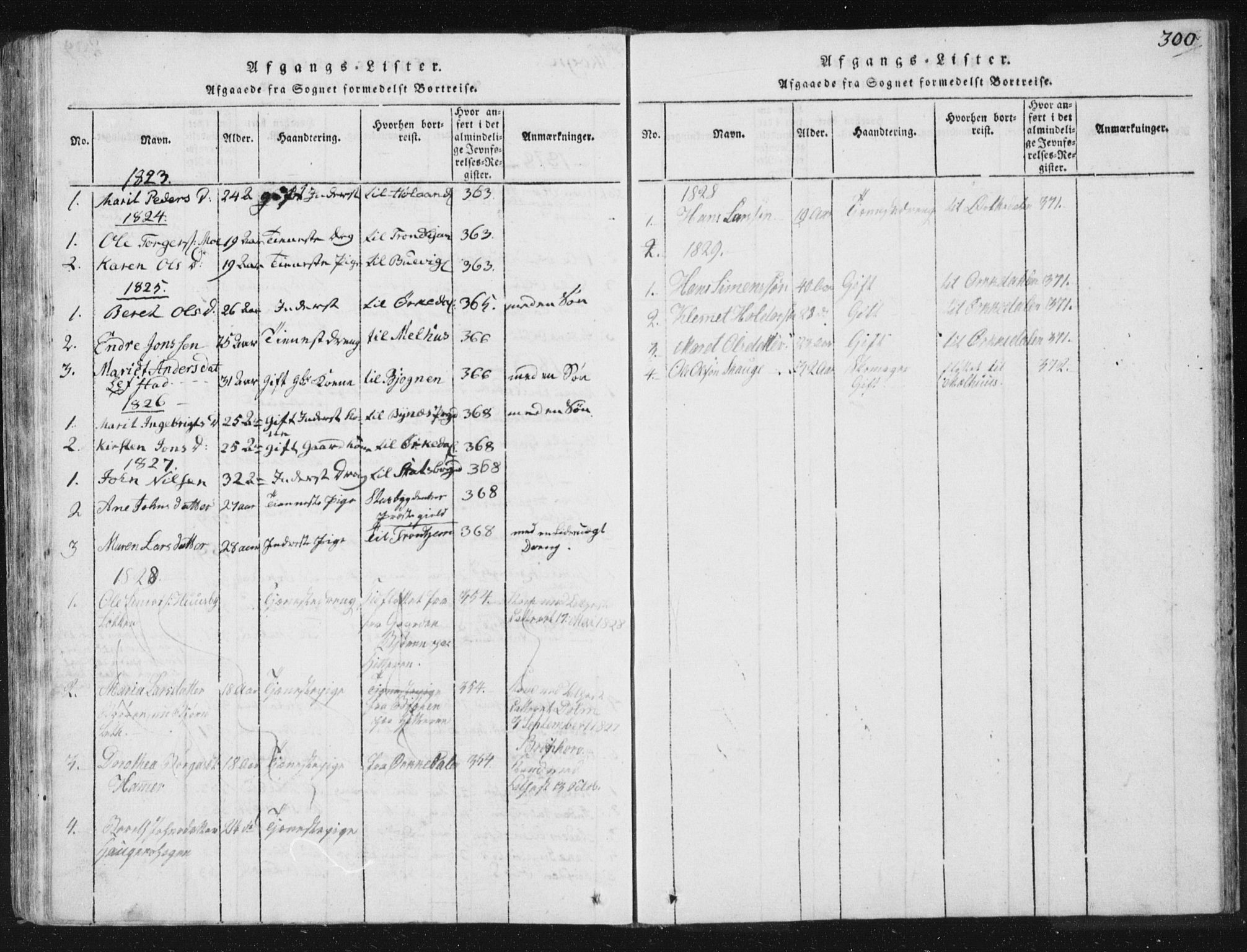 Ministerialprotokoller, klokkerbøker og fødselsregistre - Sør-Trøndelag, SAT/A-1456/665/L0770: Parish register (official) no. 665A05, 1817-1829, p. 300