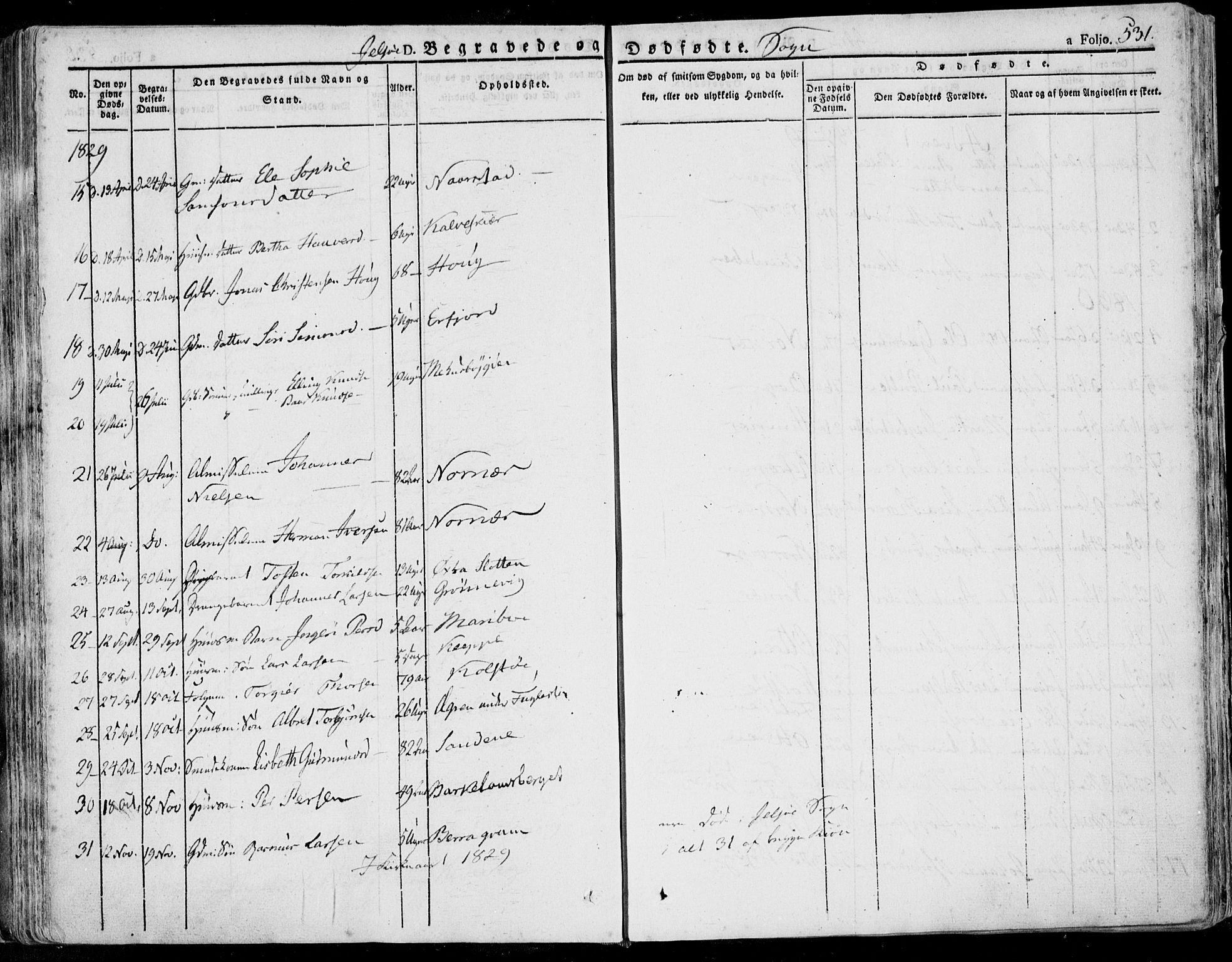 Jelsa sokneprestkontor, AV/SAST-A-101842/01/IV: Parish register (official) no. A 6.2, 1828-1853, p. 531