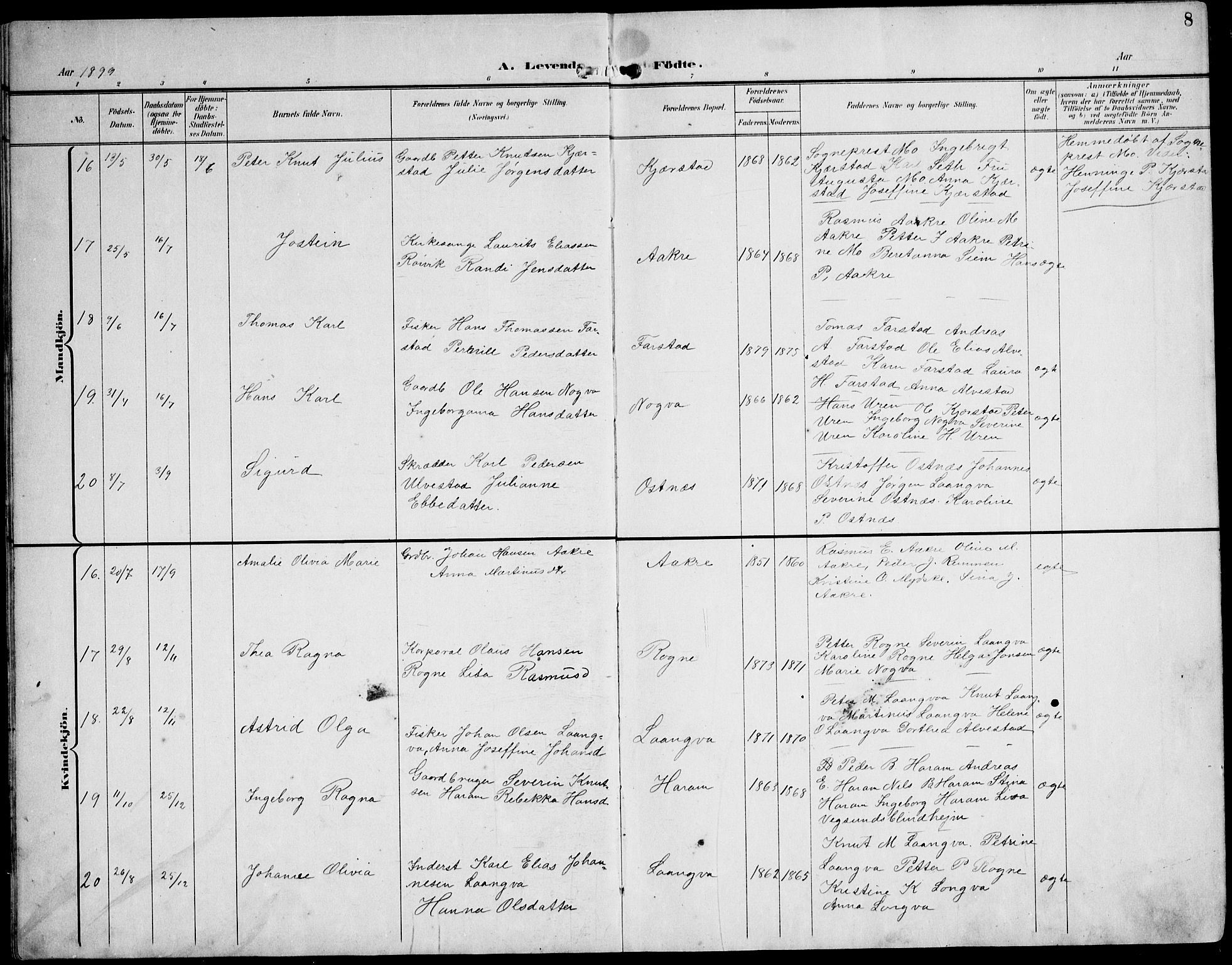 Ministerialprotokoller, klokkerbøker og fødselsregistre - Møre og Romsdal, AV/SAT-A-1454/536/L0511: Parish register (copy) no. 536C06, 1899-1944, p. 8