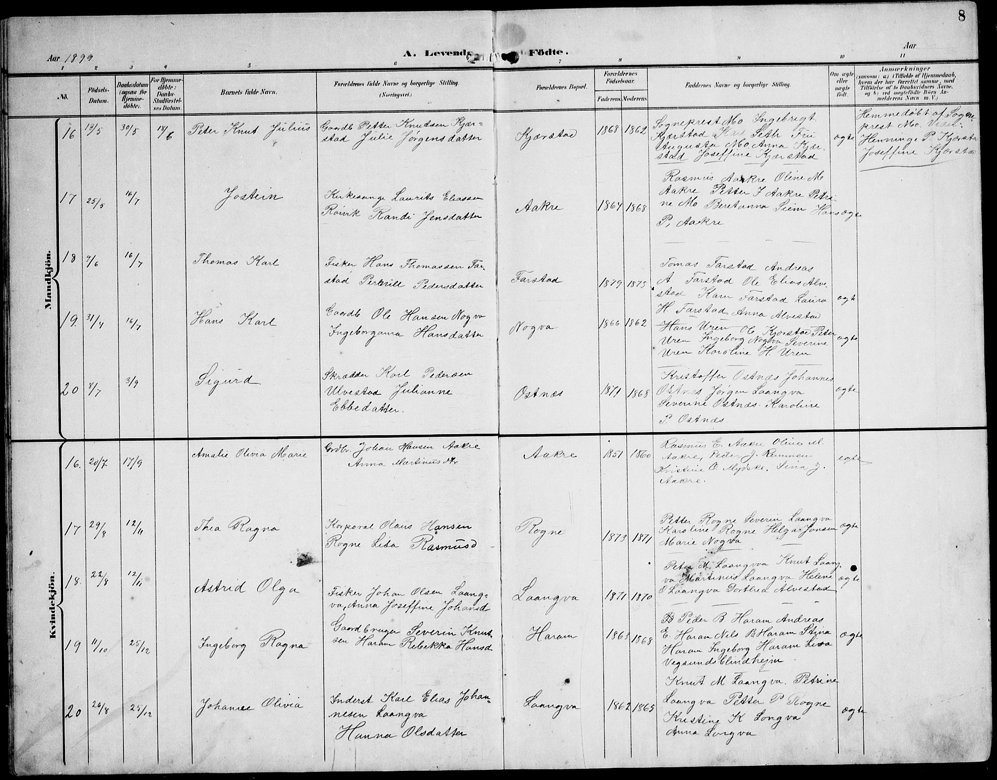 Ministerialprotokoller, klokkerbøker og fødselsregistre - Møre og Romsdal, AV/SAT-A-1454/536/L0511: Parish register (copy) no. 536C06, 1899-1944, p. 8