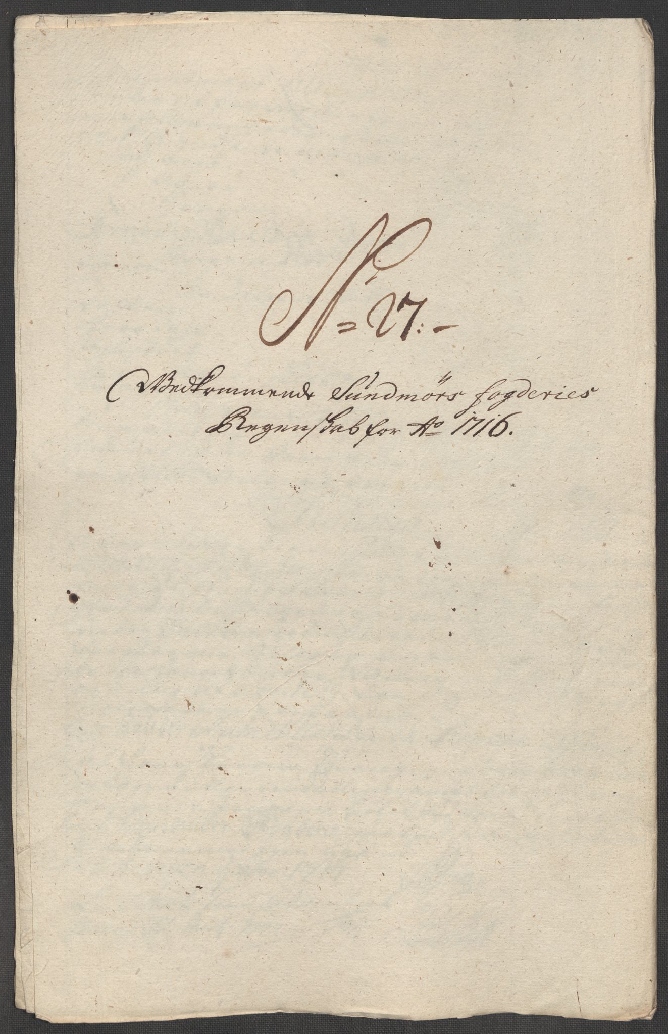 Rentekammeret inntil 1814, Reviderte regnskaper, Fogderegnskap, AV/RA-EA-4092/R54/L3568: Fogderegnskap Sunnmøre, 1716, p. 154