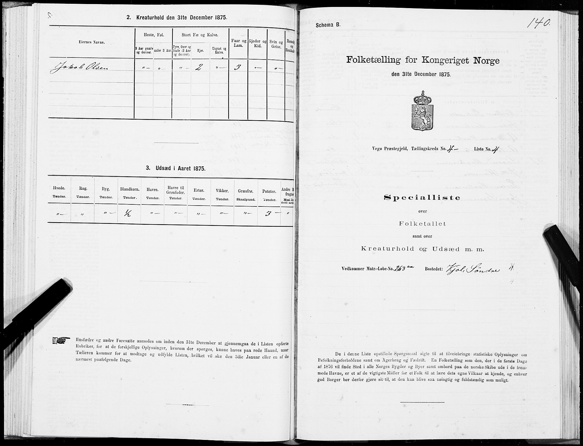 SAT, 1875 census for 1815P Vega, 1875, p. 2140