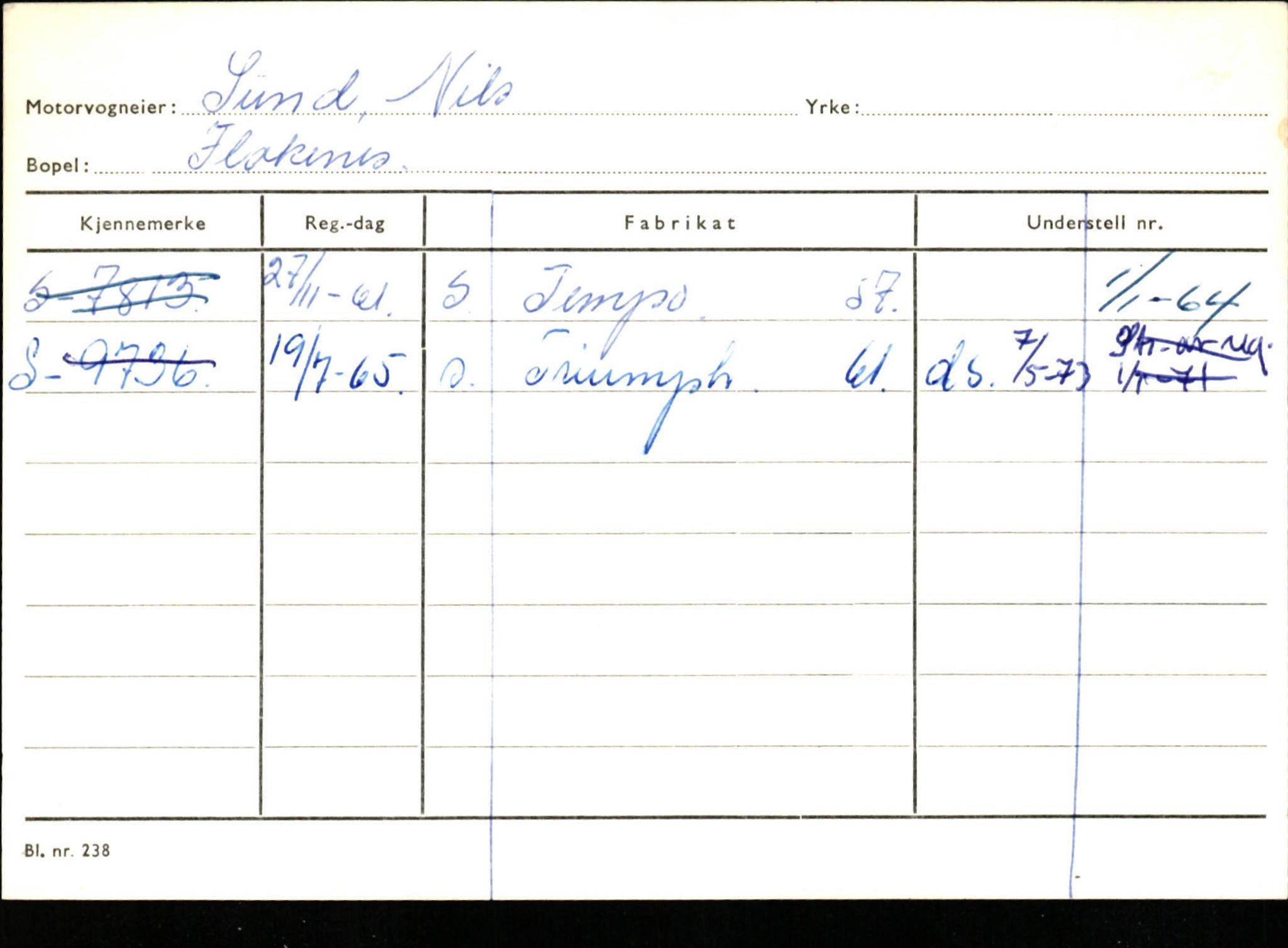 Statens vegvesen, Sogn og Fjordane vegkontor, AV/SAB-A-5301/4/F/L0132: Eigarregister Askvoll A-Å. Balestrand A-Å, 1945-1975, p. 1294