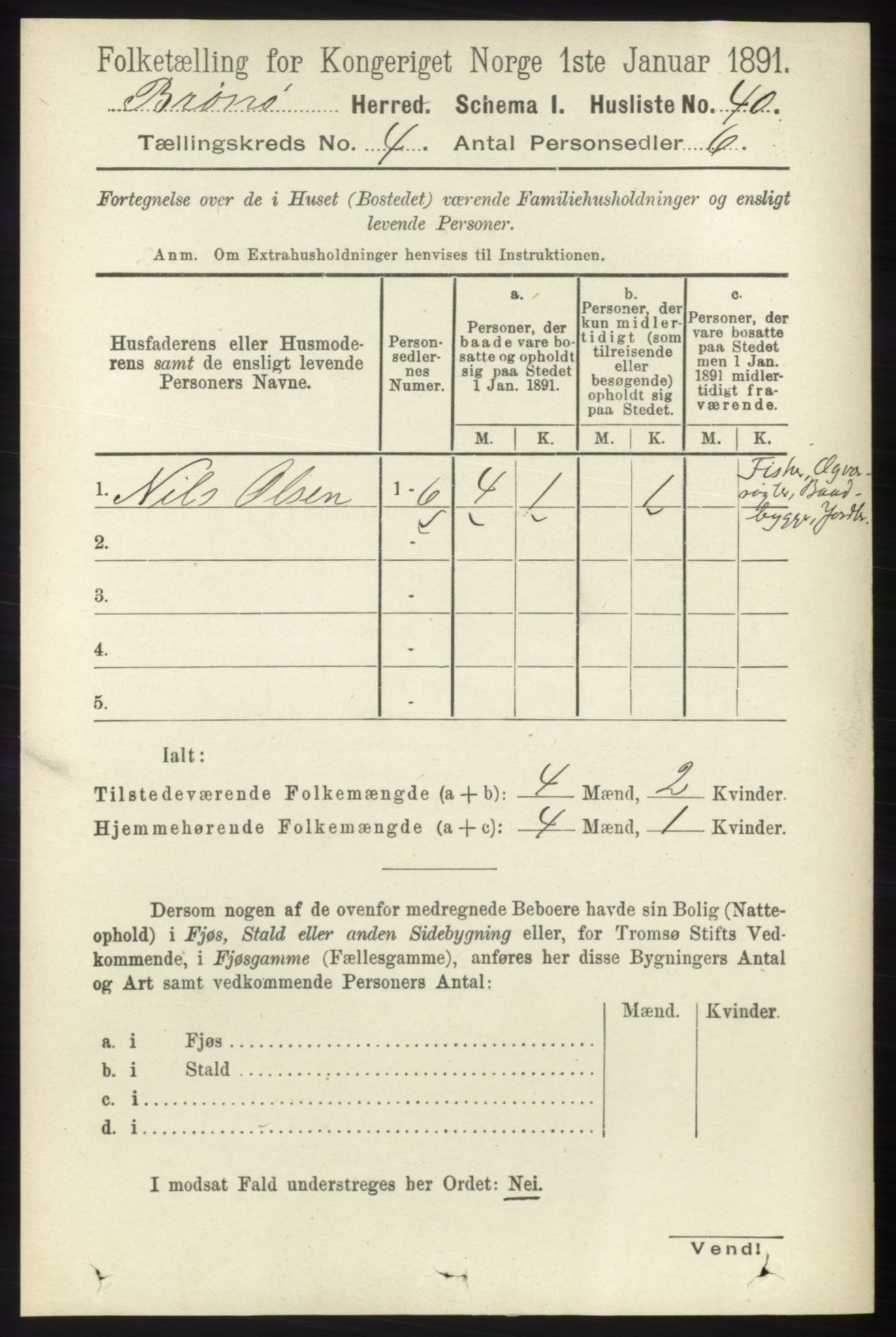 RA, 1891 census for 1814 Brønnøy, 1891, p. 2008