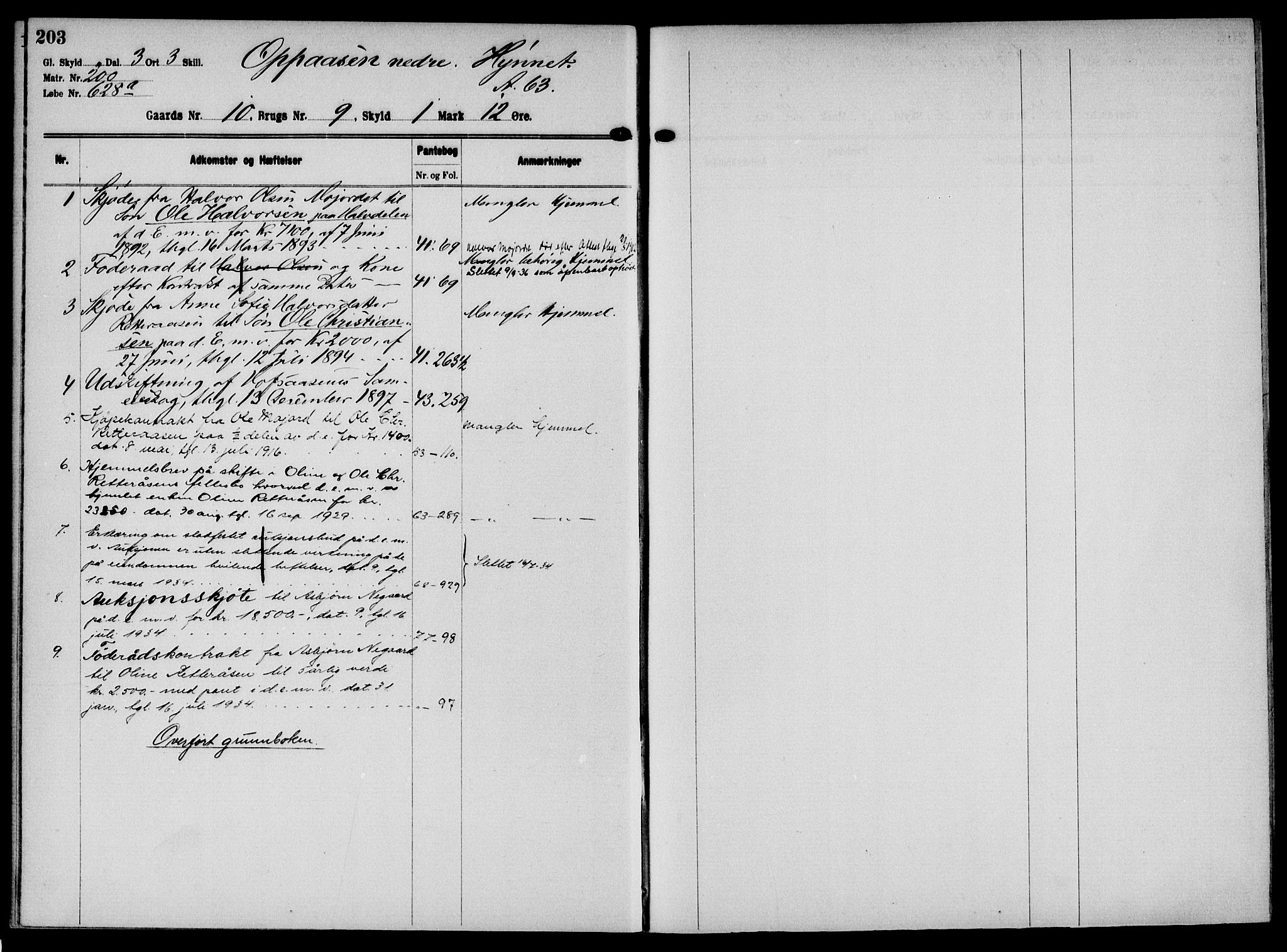 Solør tingrett, AV/SAH-TING-008/H/Ha/Hai/L0001: Mortgage register no. I, 1900-1935, p. 203