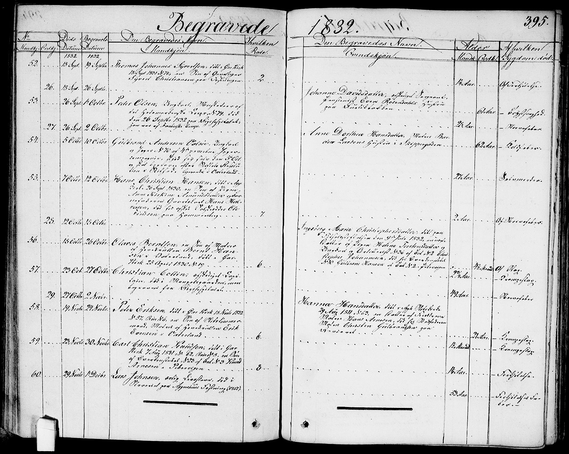 Garnisonsmenigheten Kirkebøker, AV/SAO-A-10846/G/Ga/L0004: Parish register (copy) no. 4, 1828-1840, p. 395