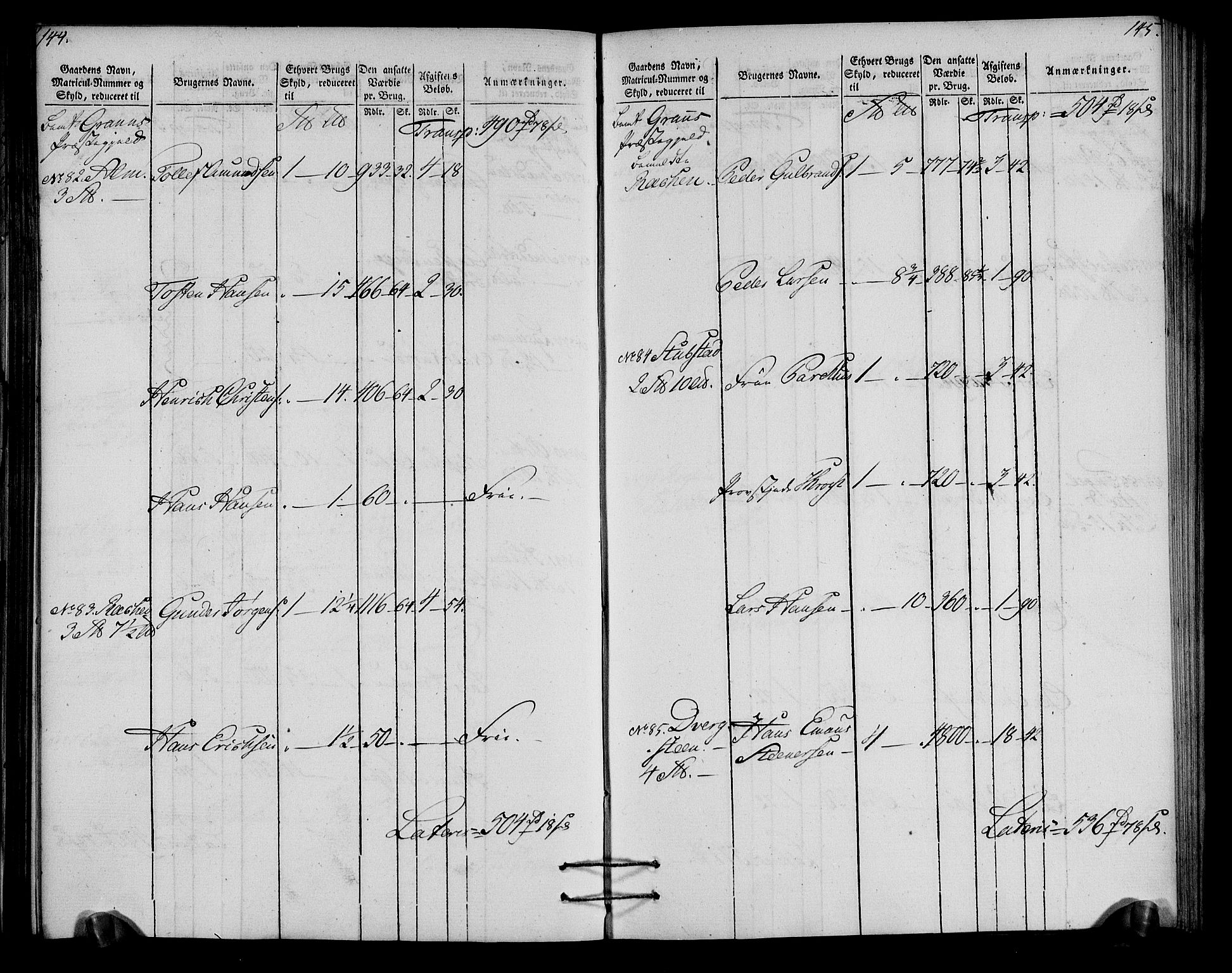 Rentekammeret inntil 1814, Realistisk ordnet avdeling, AV/RA-EA-4070/N/Ne/Nea/L0037: Toten fogderi. Oppebørselsregister, 1803-1804, p. 75