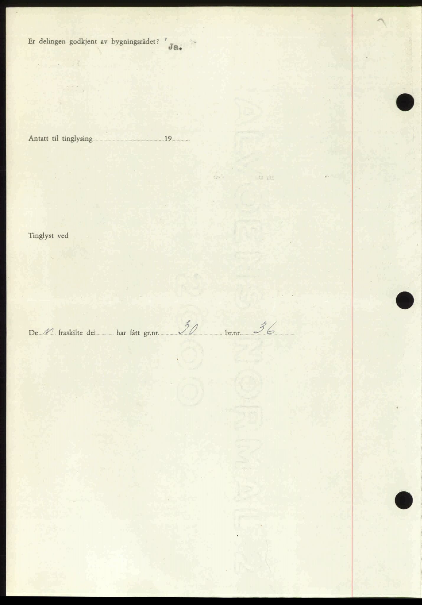 Follo sorenskriveri, SAO/A-10274/G/Ga/Gaa/L0085: Mortgage book no. I 85, 1948-1948, Diary no: : 4365/1948