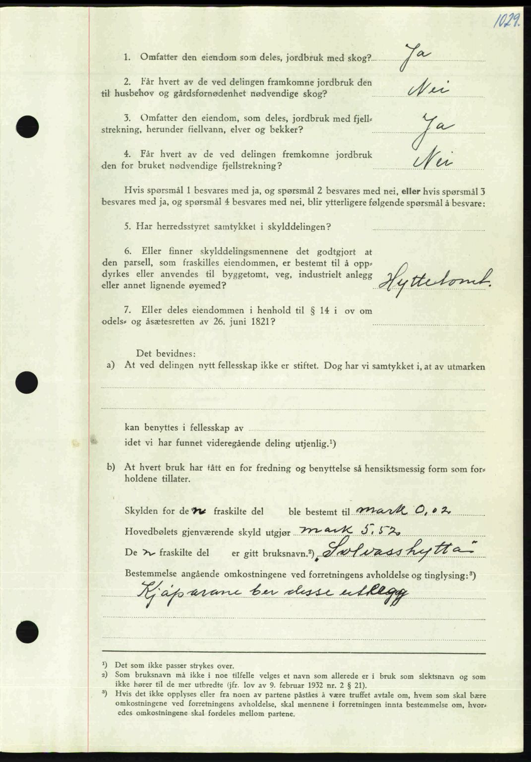 Nordmøre sorenskriveri, AV/SAT-A-4132/1/2/2Ca: Mortgage book no. A105, 1947-1947, Diary no: : 2036/1947