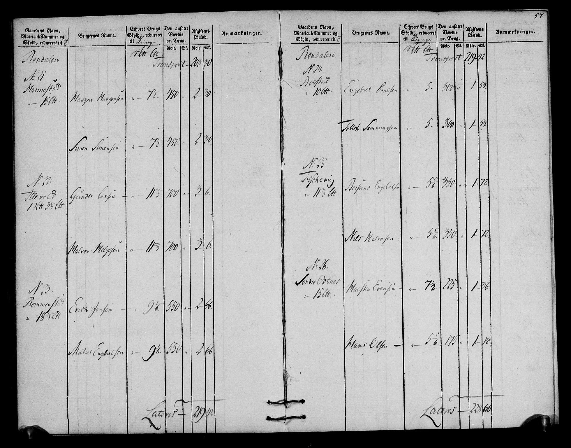 Rentekammeret inntil 1814, Realistisk ordnet avdeling, AV/RA-EA-4070/N/Ne/Nea/L0030: Østerdal fogderi. Oppebørselsregister, 1803-1804, p. 60