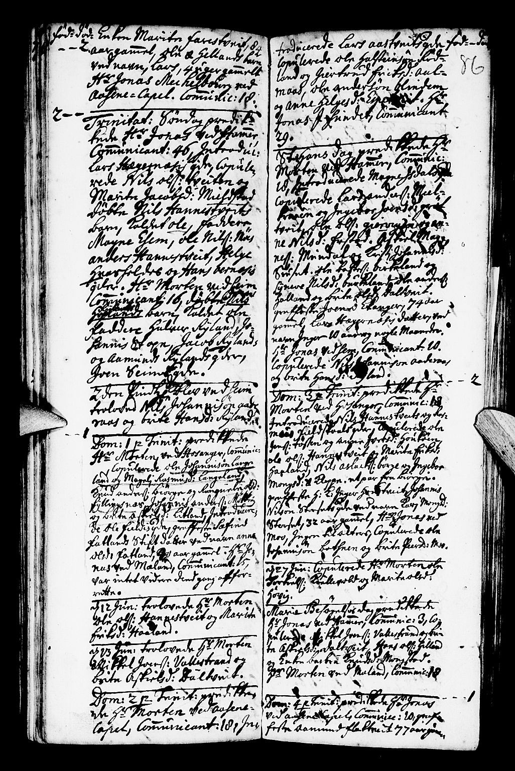 Hamre sokneprestembete, AV/SAB-A-75501/H/Ha/Haa/Haaa/L0004: Parish register (official) no. A 4, 1727-1733, p. 86