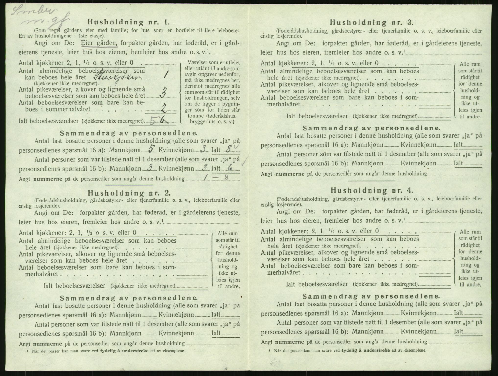 SAT, 1920 census for Stangvik, 1920, p. 449