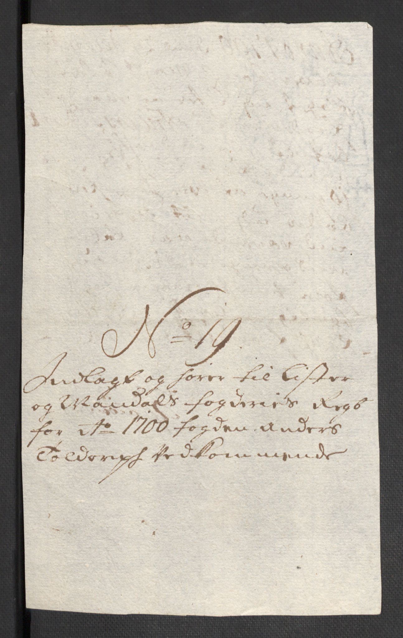 Rentekammeret inntil 1814, Reviderte regnskaper, Fogderegnskap, AV/RA-EA-4092/R43/L2548: Fogderegnskap Lista og Mandal, 1700, p. 181