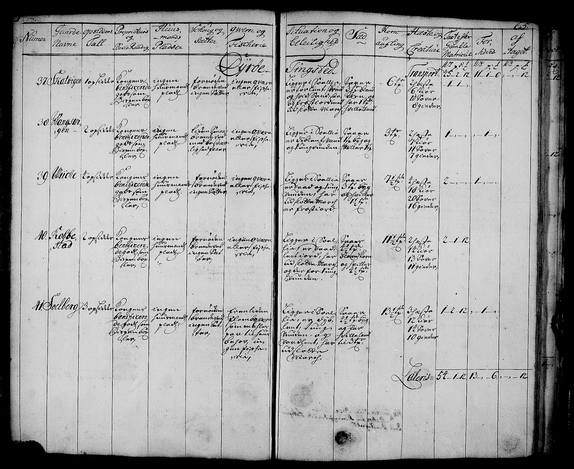 Rentekammeret inntil 1814, Realistisk ordnet avdeling, AV/RA-EA-4070/N/Nb/Nbf/L0178: Senja eksaminasjonsprotokoll, 1723, p. 66