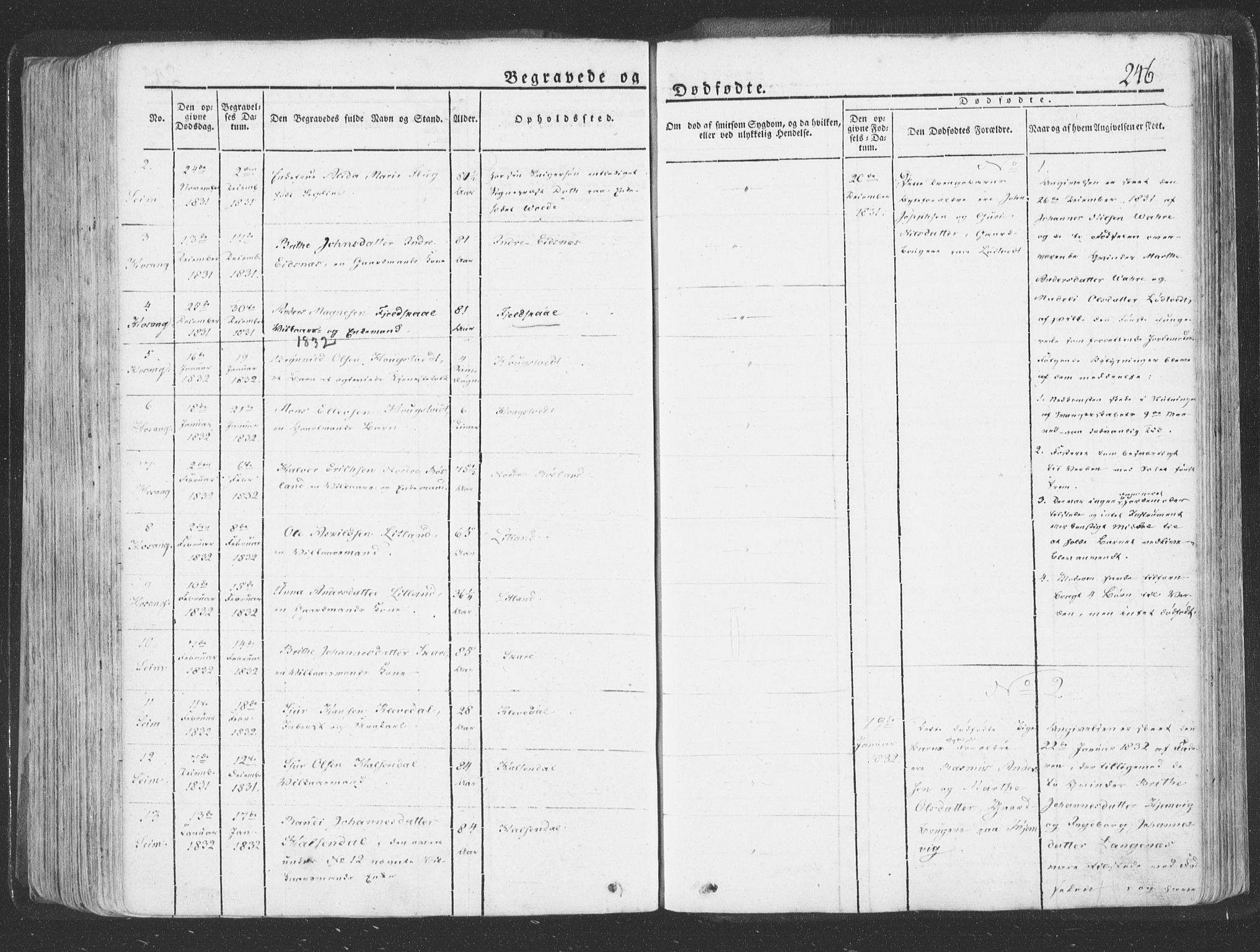 Hosanger sokneprestembete, AV/SAB-A-75801/H/Haa: Parish register (official) no. A 6, 1824-1835, p. 246