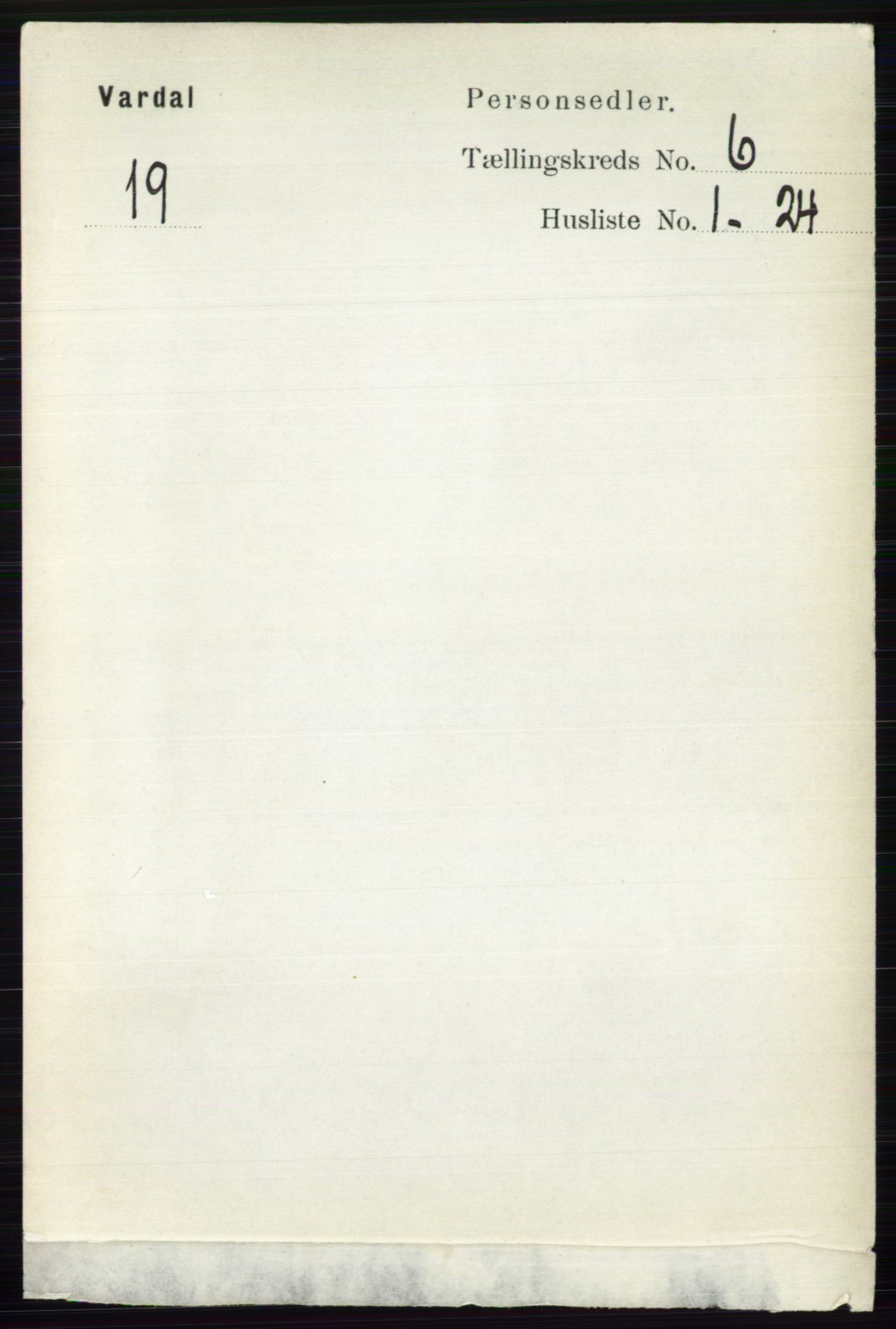 RA, 1891 census for 0527 Vardal, 1891, p. 2373