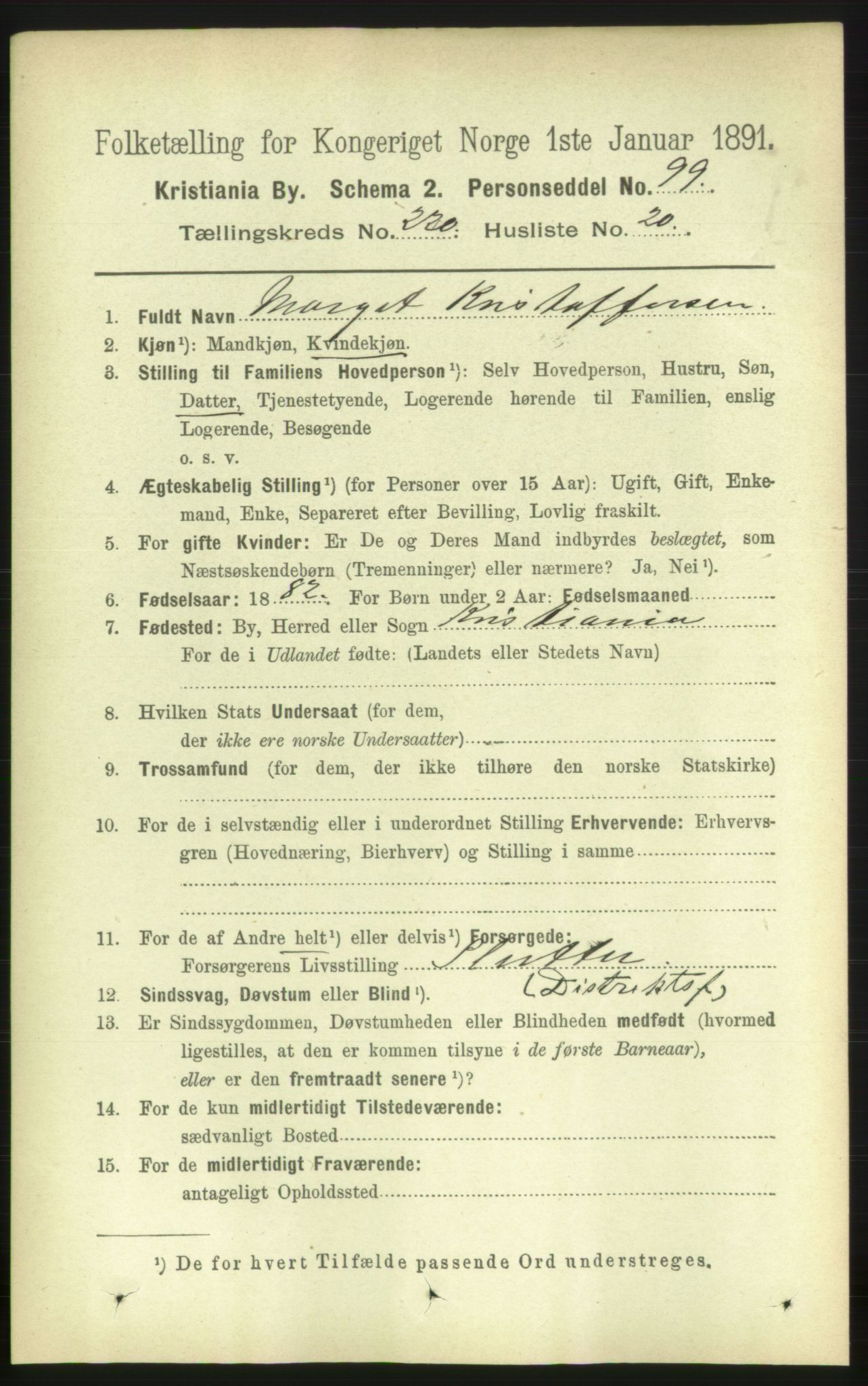 RA, 1891 census for 0301 Kristiania, 1891, p. 131771