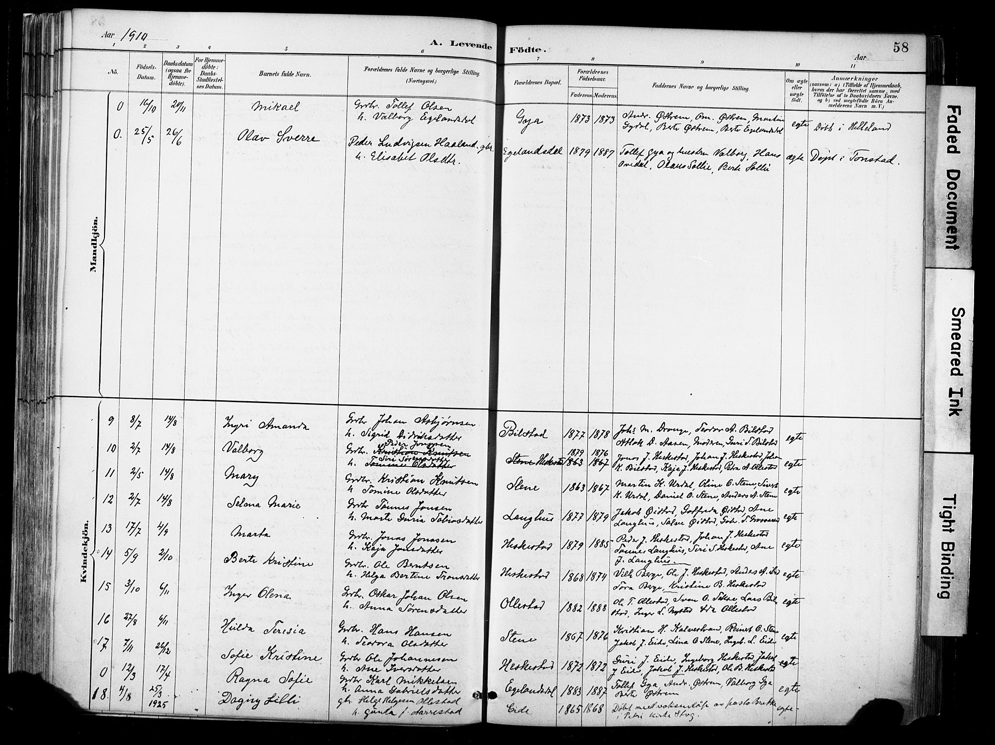 Lund sokneprestkontor, AV/SAST-A-101809/S06/L0012: Parish register (official) no. A 11, 1887-1921, p. 58