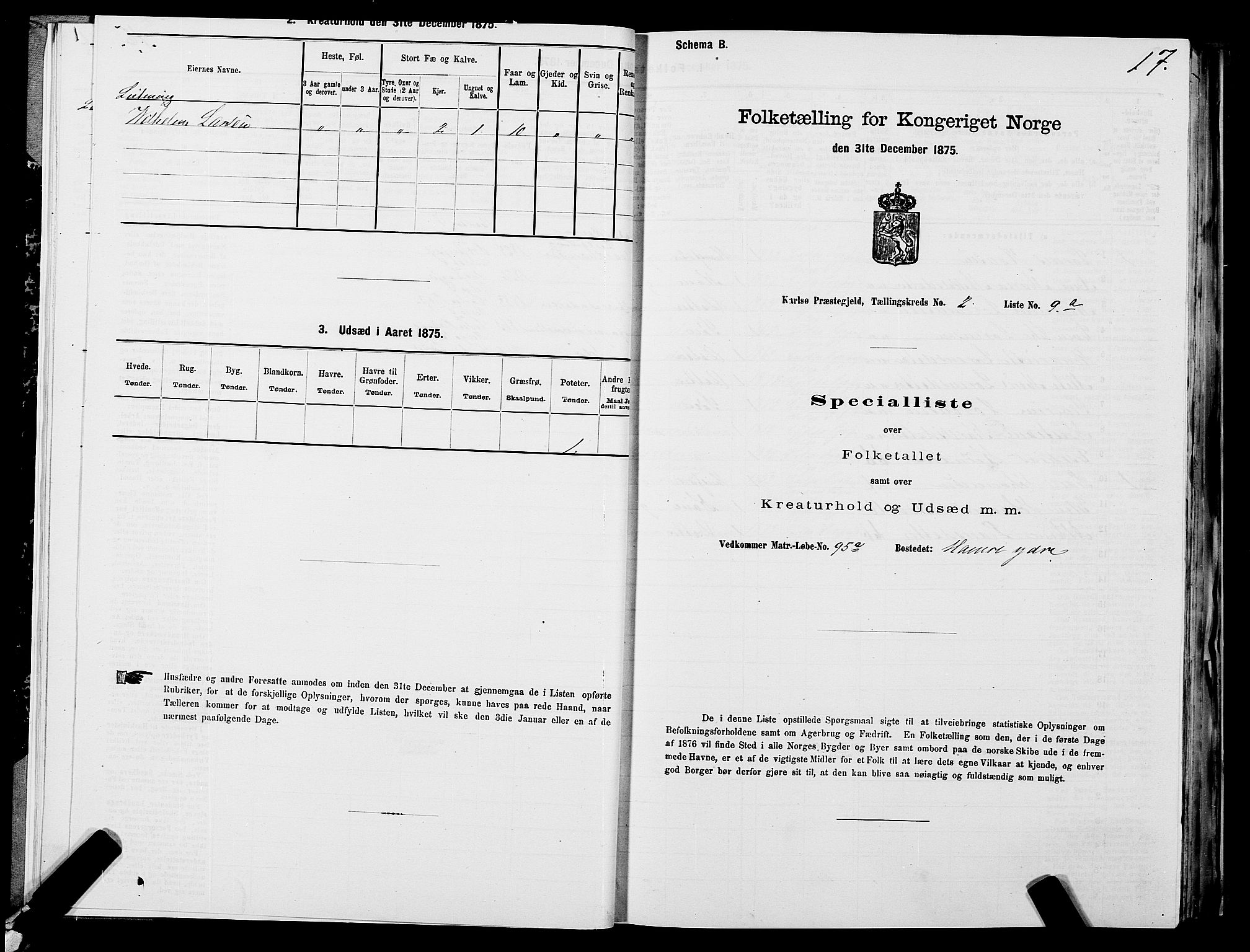 SATØ, 1875 census for 1936P Karlsøy, 1875, p. 2017