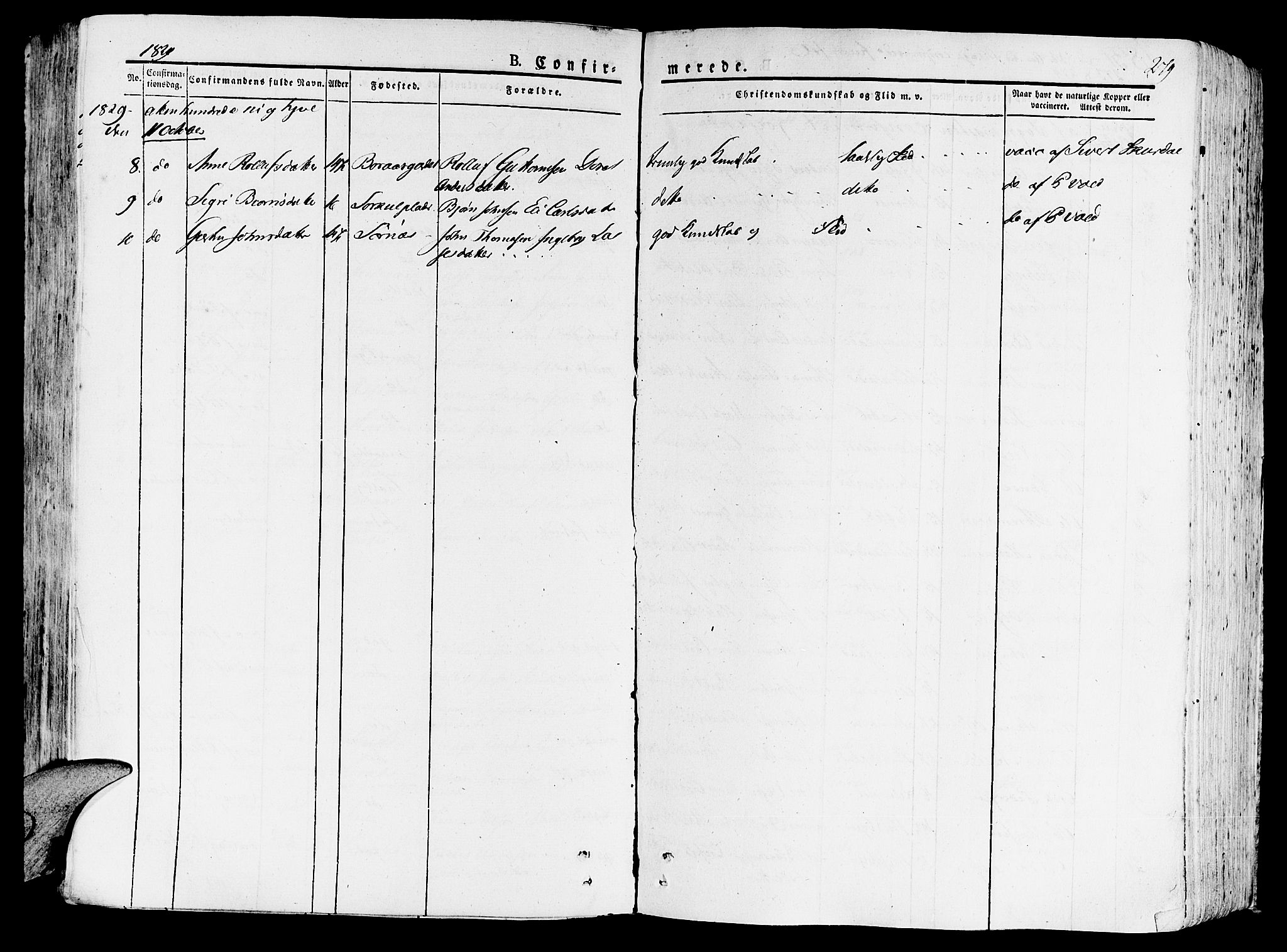 Ministerialprotokoller, klokkerbøker og fødselsregistre - Nord-Trøndelag, AV/SAT-A-1458/709/L0070: Parish register (official) no. 709A10, 1820-1832, p. 279