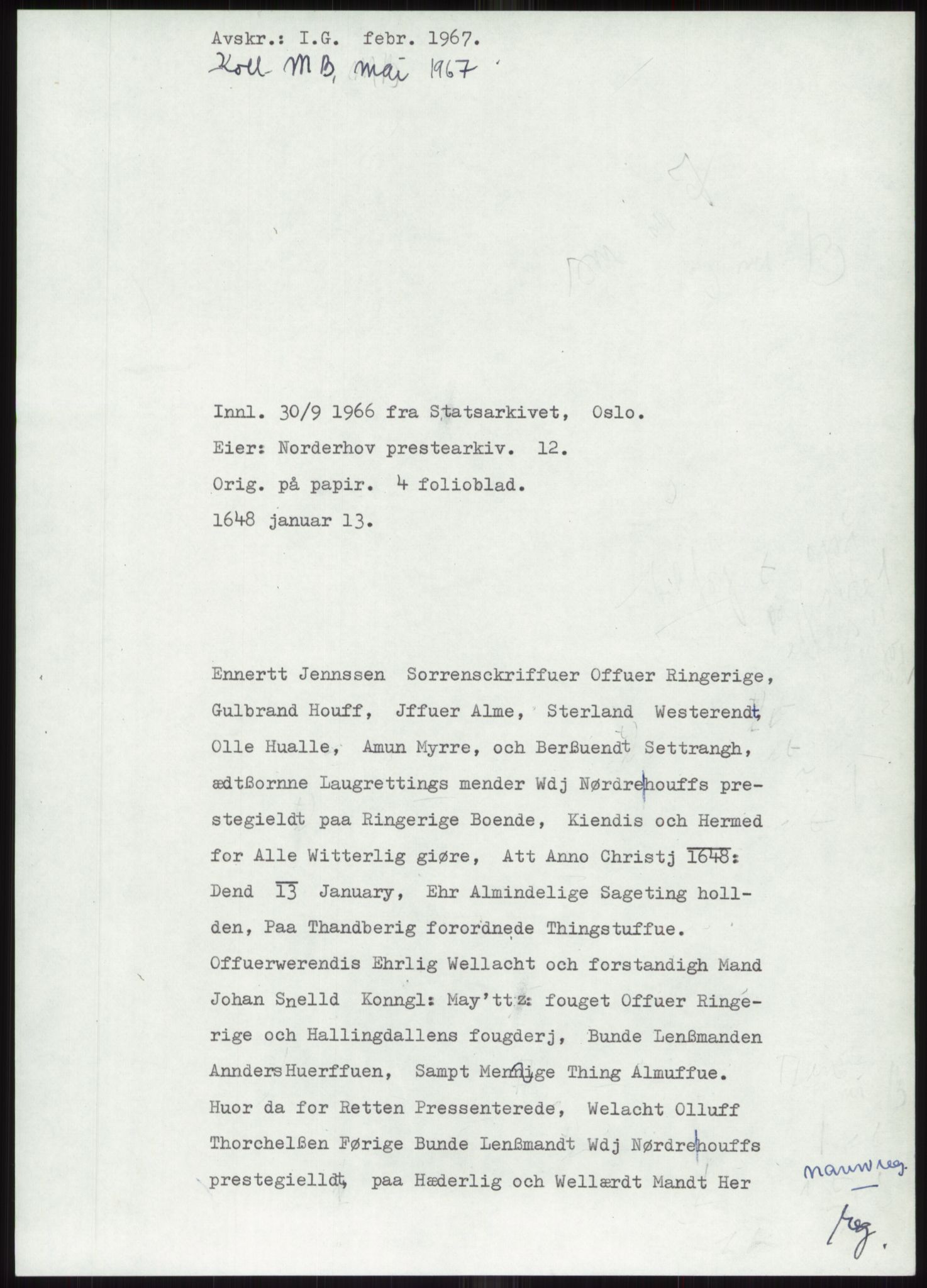 Samlinger til kildeutgivelse, Diplomavskriftsamlingen, AV/RA-EA-4053/H/Ha, p. 619