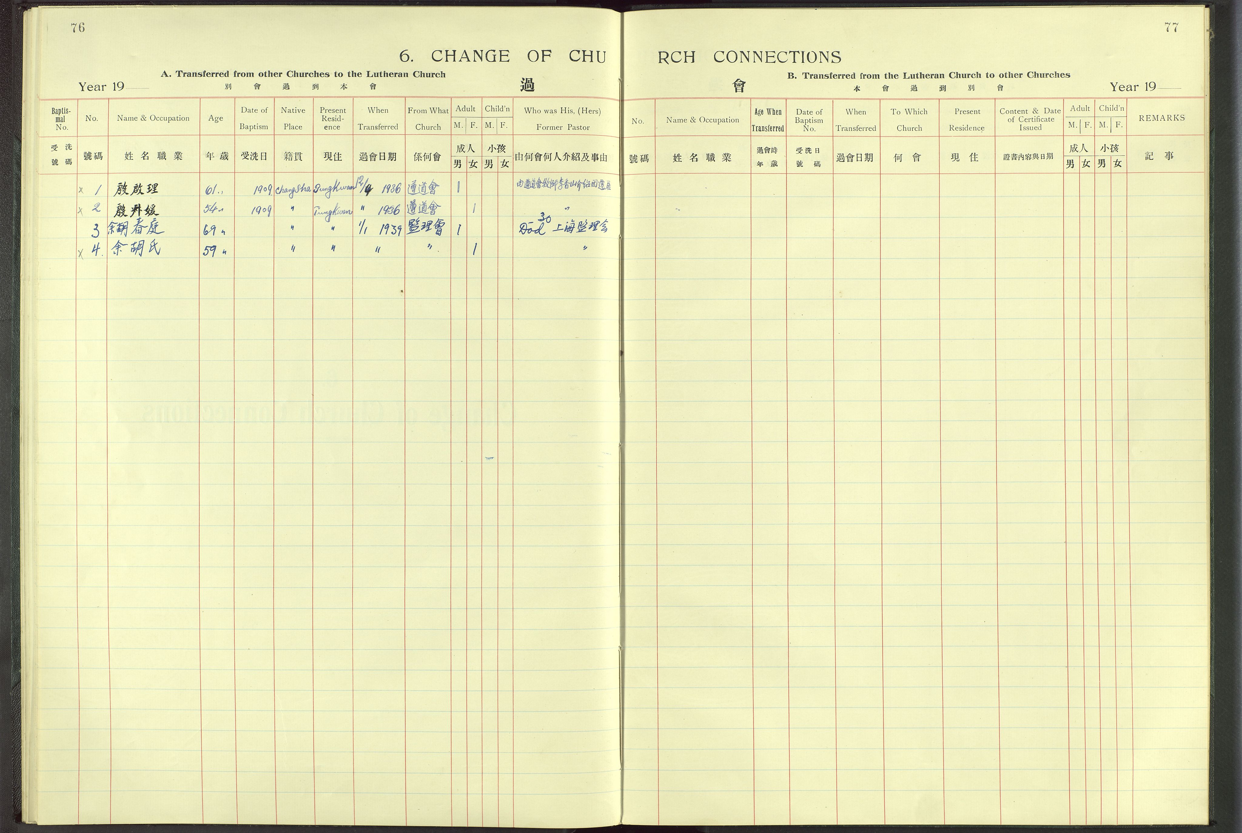 Det Norske Misjonsselskap - utland - Kina (Hunan), VID/MA-A-1065/Dm/L0005: Parish register (official) no. 50, 1914-1948, p. 76-77