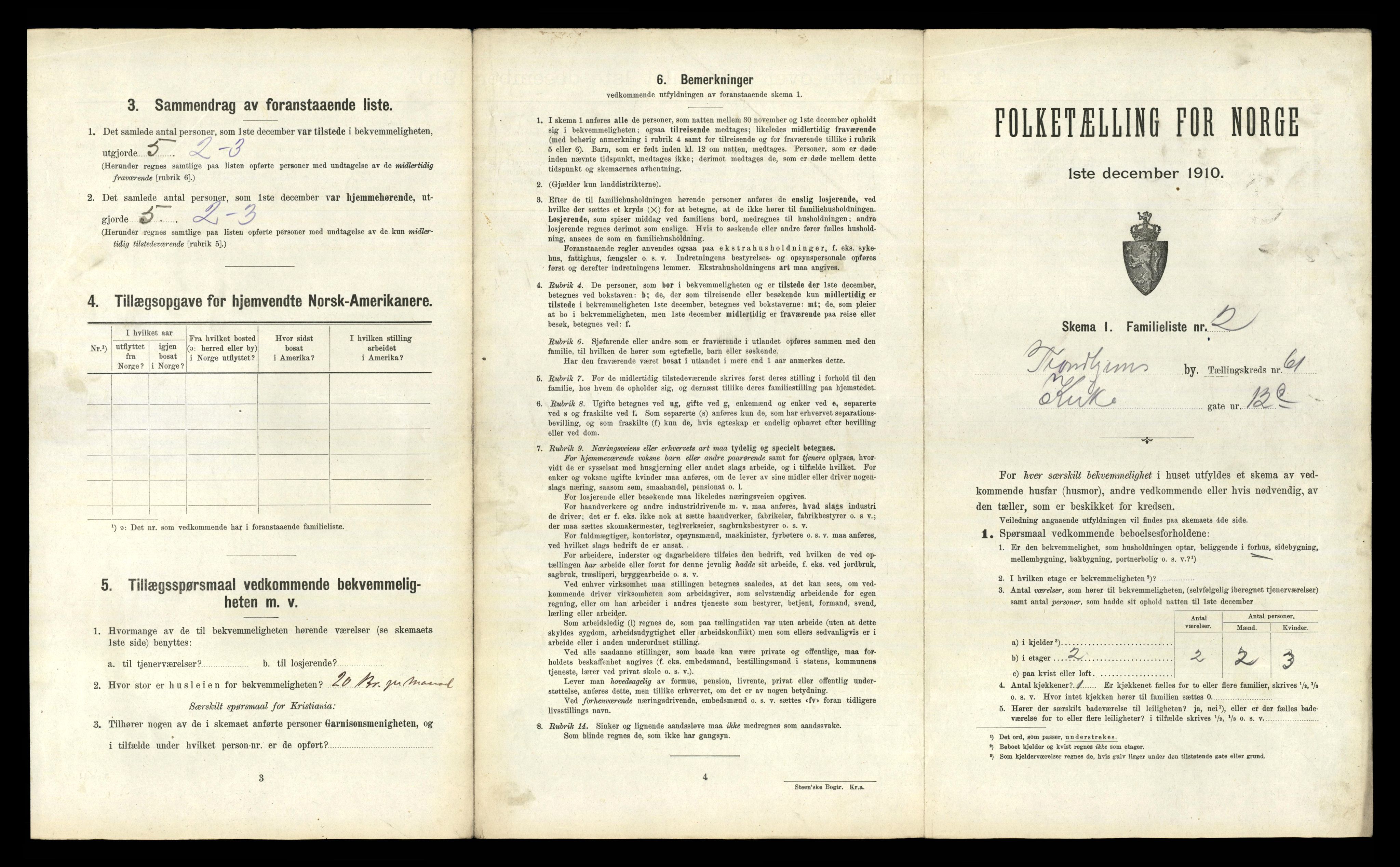 RA, 1910 census for Trondheim, 1910, p. 16339