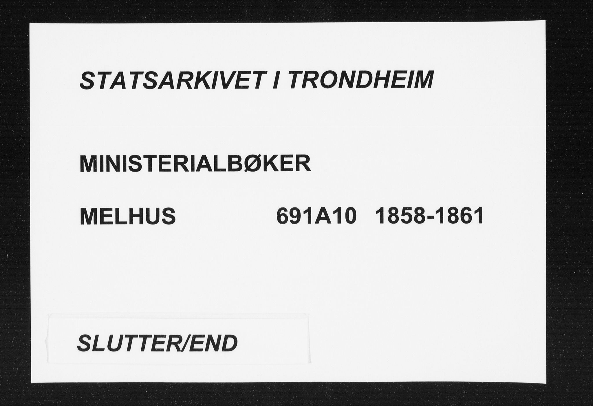 Ministerialprotokoller, klokkerbøker og fødselsregistre - Sør-Trøndelag, SAT/A-1456/691/L1078: Parish register (official) no. 691A10, 1858-1861