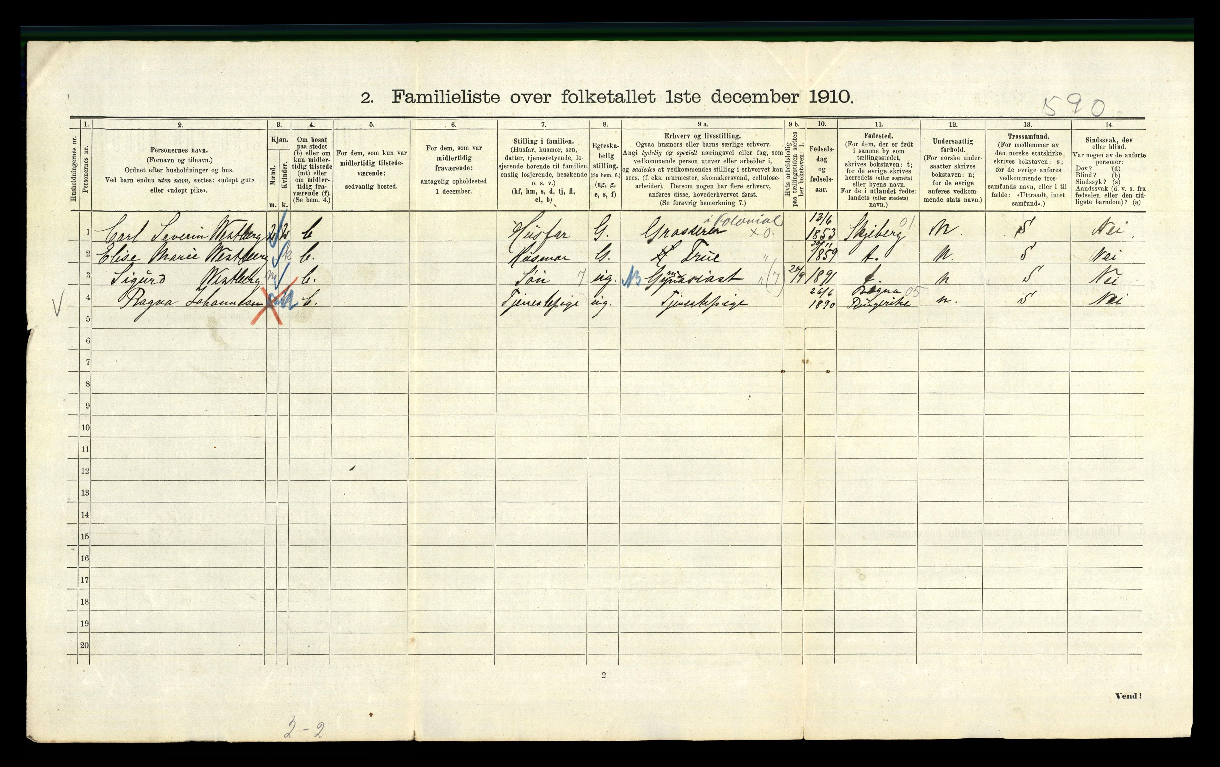 RA, 1910 census for Kristiania, 1910, p. 109546