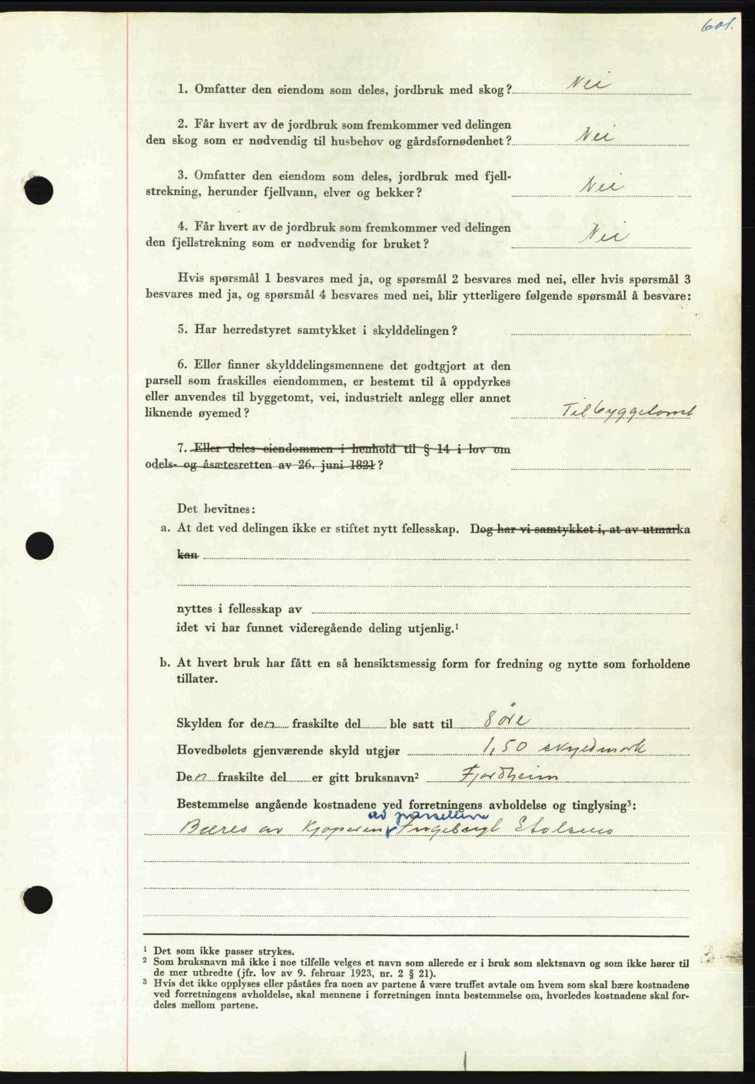 Nordmøre sorenskriveri, AV/SAT-A-4132/1/2/2Ca: Mortgage book no. A112, 1949-1949, Diary no: : 2739/1949