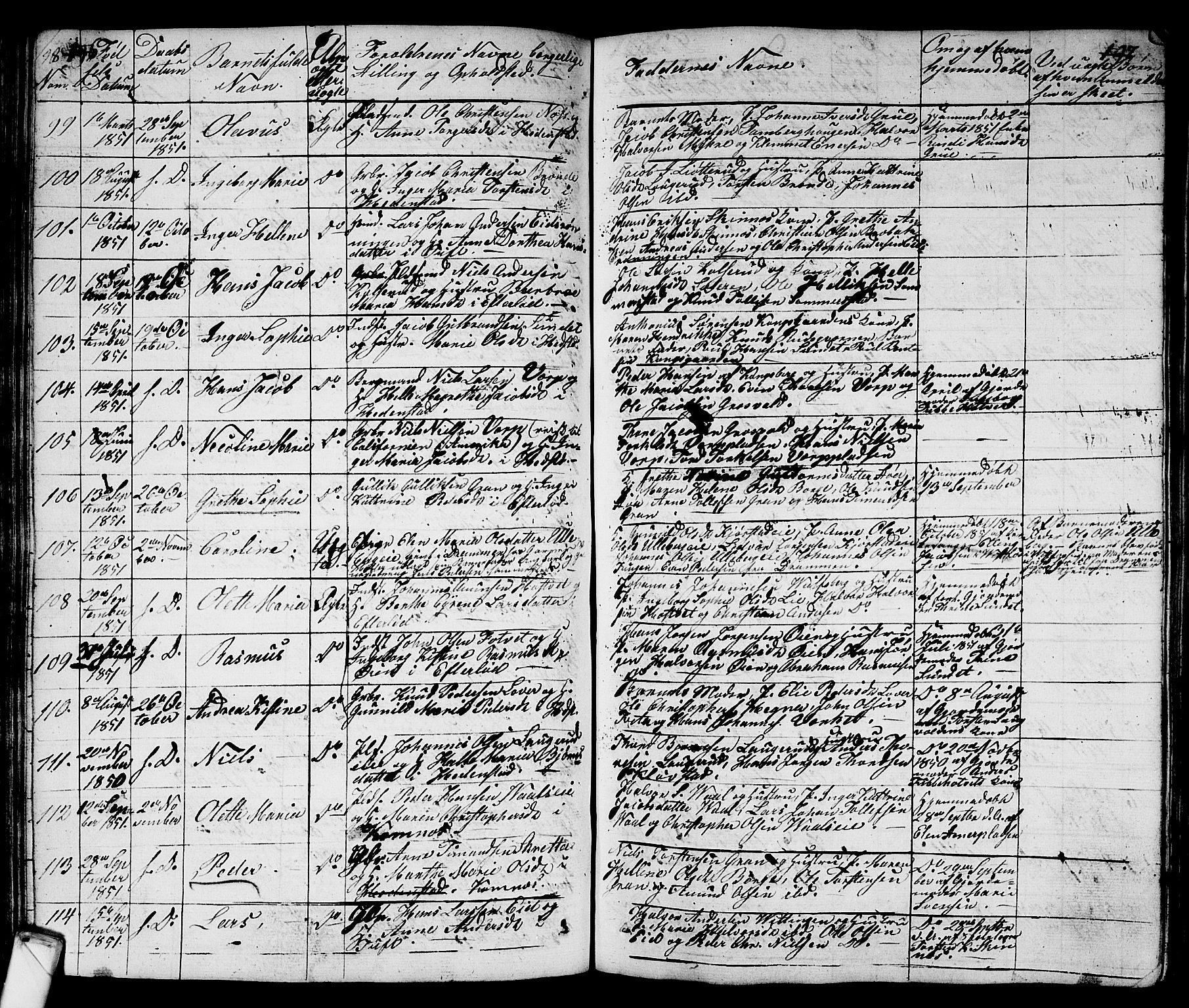 Sandsvær kirkebøker, AV/SAKO-A-244/G/Ga/L0004: Parish register (copy) no. I 4, 1840-1856, p. 98