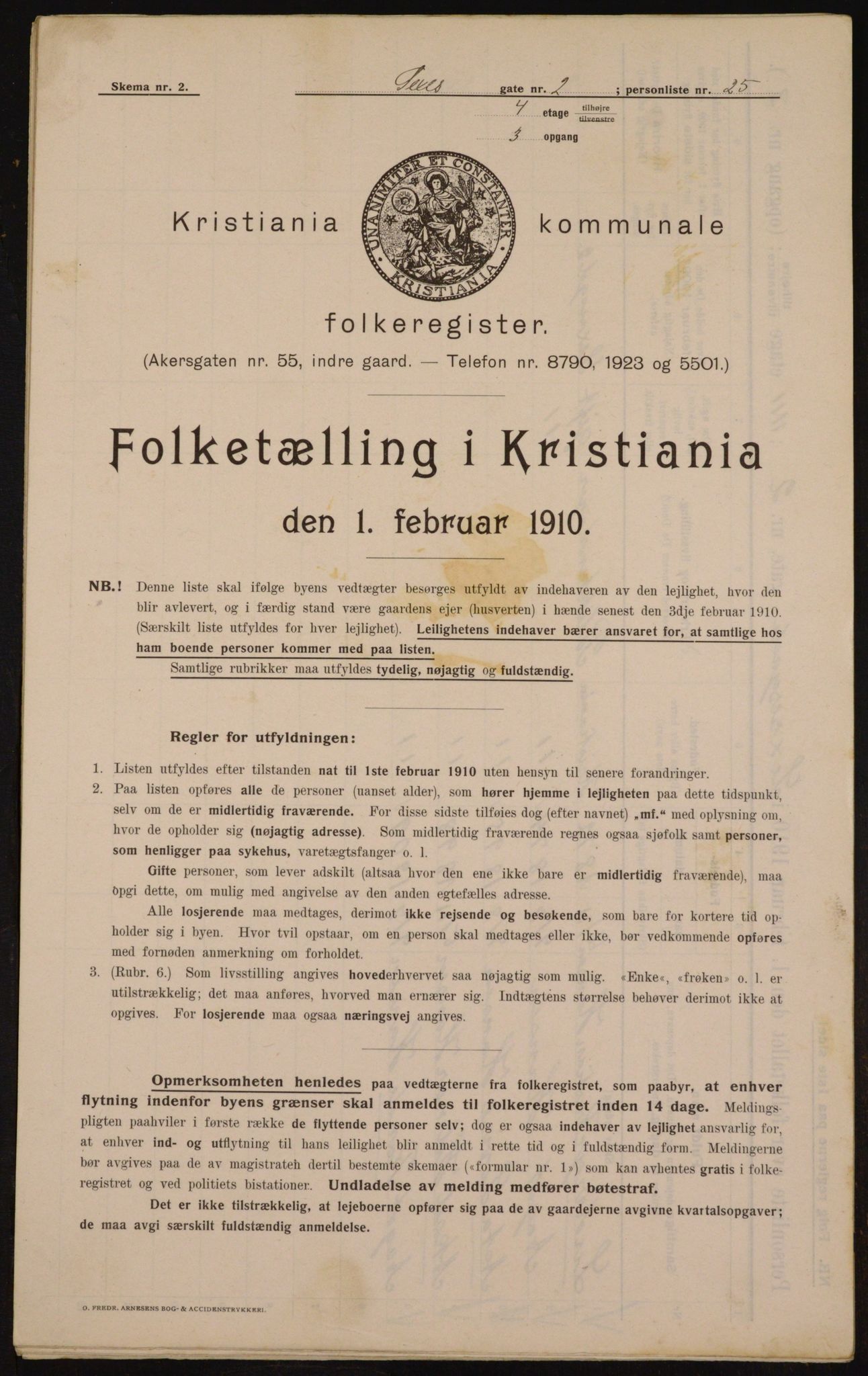 OBA, Municipal Census 1910 for Kristiania, 1910, p. 90373