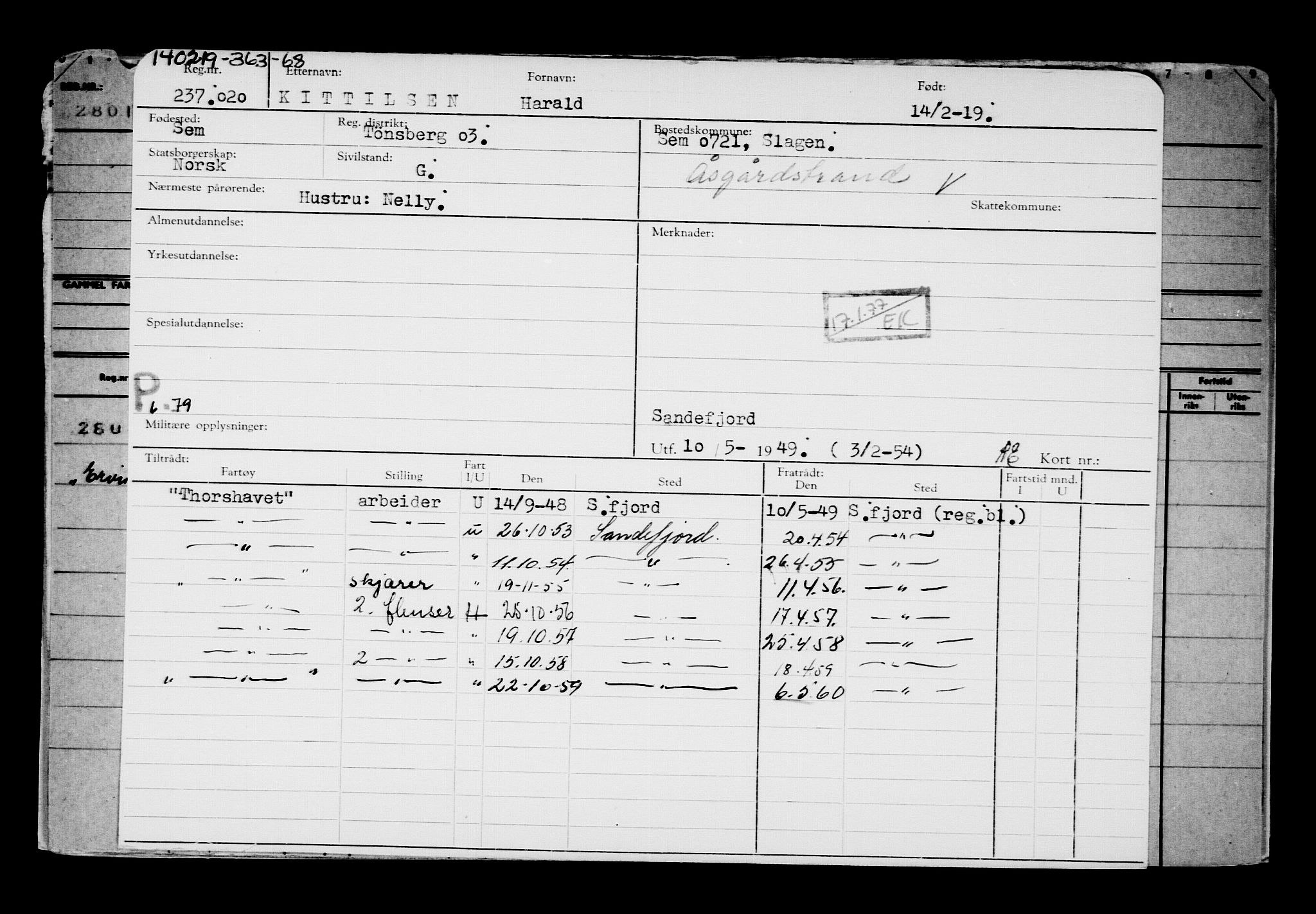 Direktoratet for sjømenn, AV/RA-S-3545/G/Gb/L0166: Hovedkort, 1919, p. 282